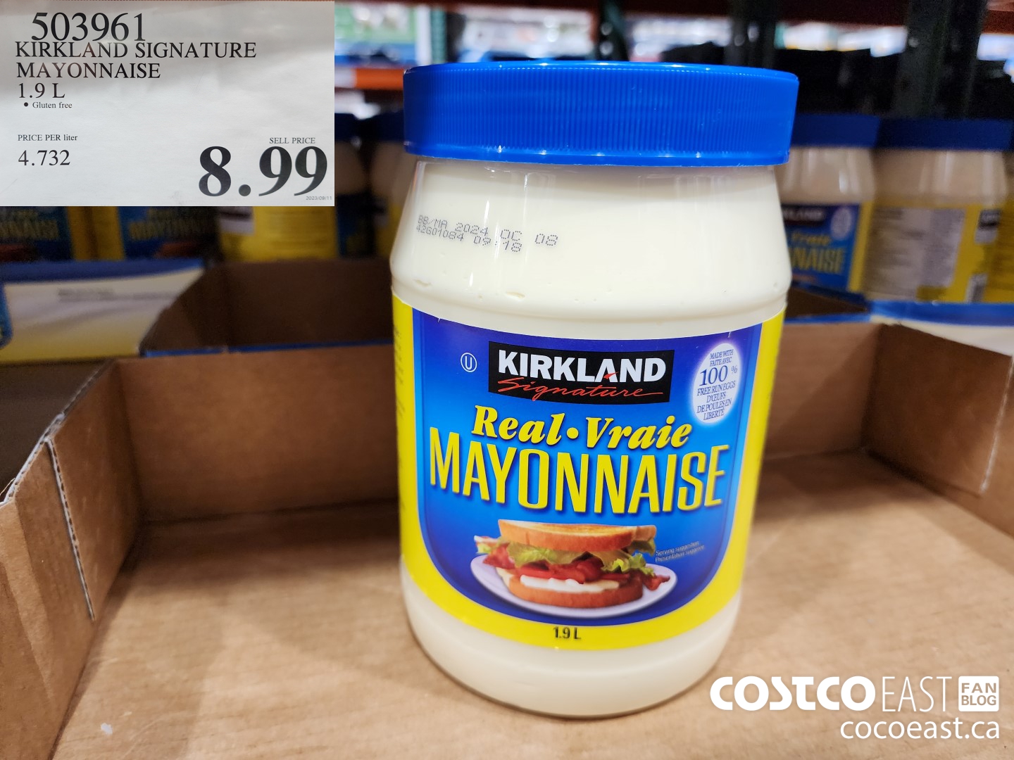 503961 KIRKLAND SIGNATURE MAYONNAISE 1.6 L $8.99