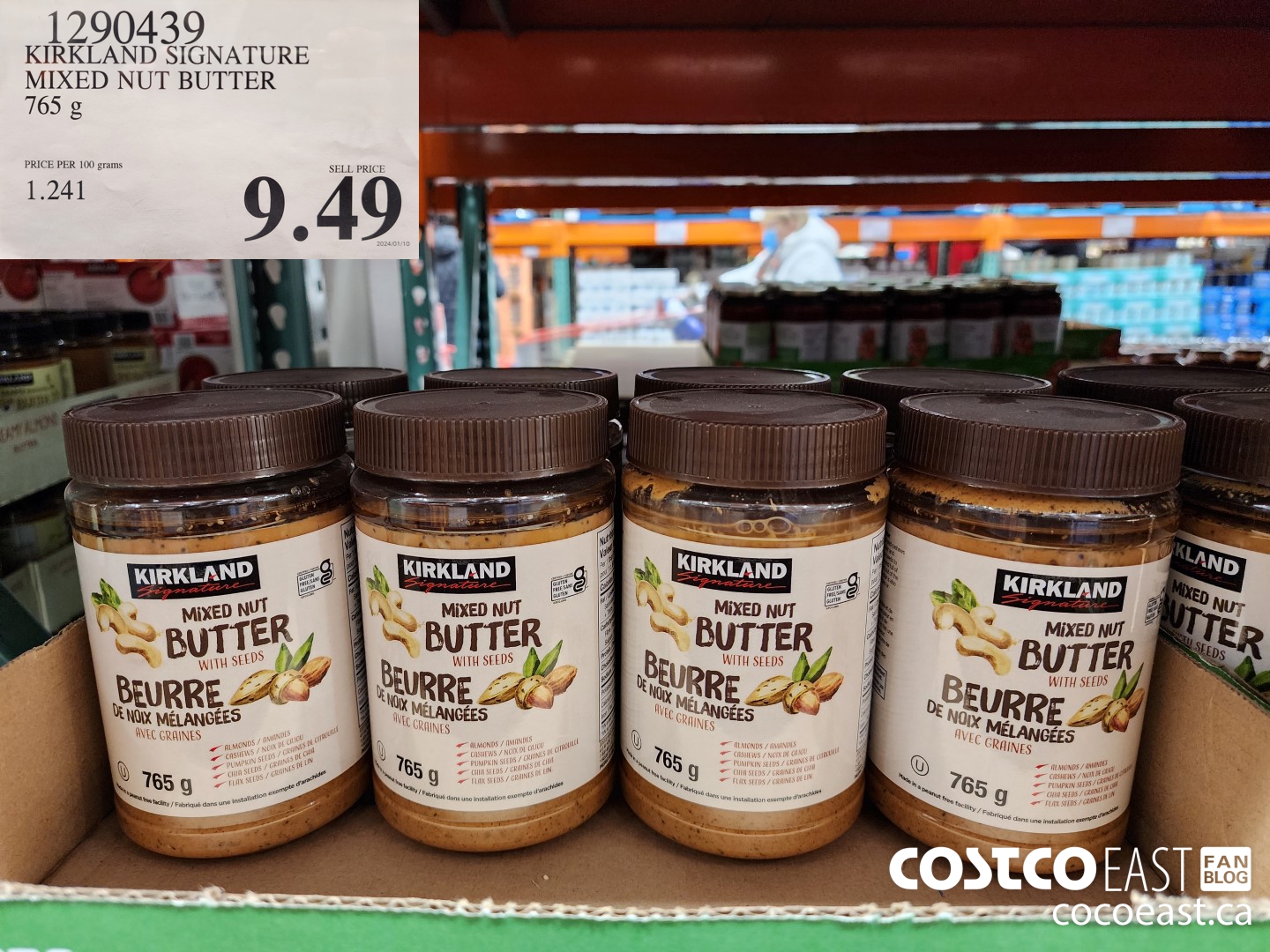 1290439 KIRKLAND SIGNATURE MIXED NUT BUTTER 765g $9.49