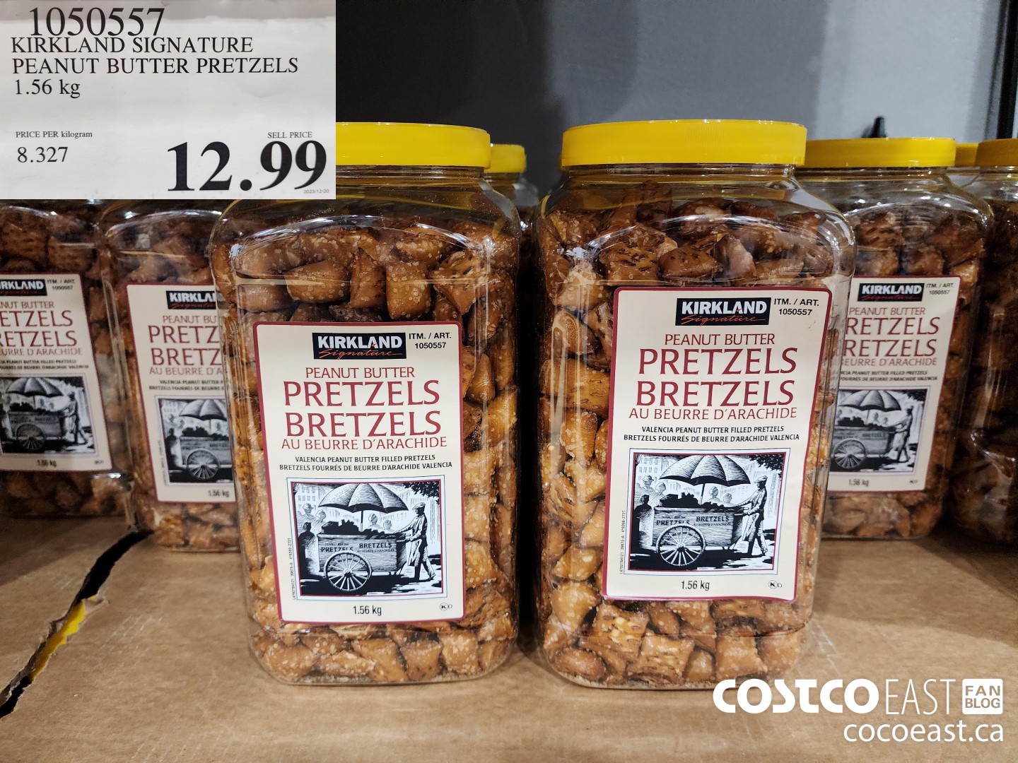 1050557 KIRKLAND SIGNATURE PEANUT BUTTER PRETZELS 1.56 KG $12.99