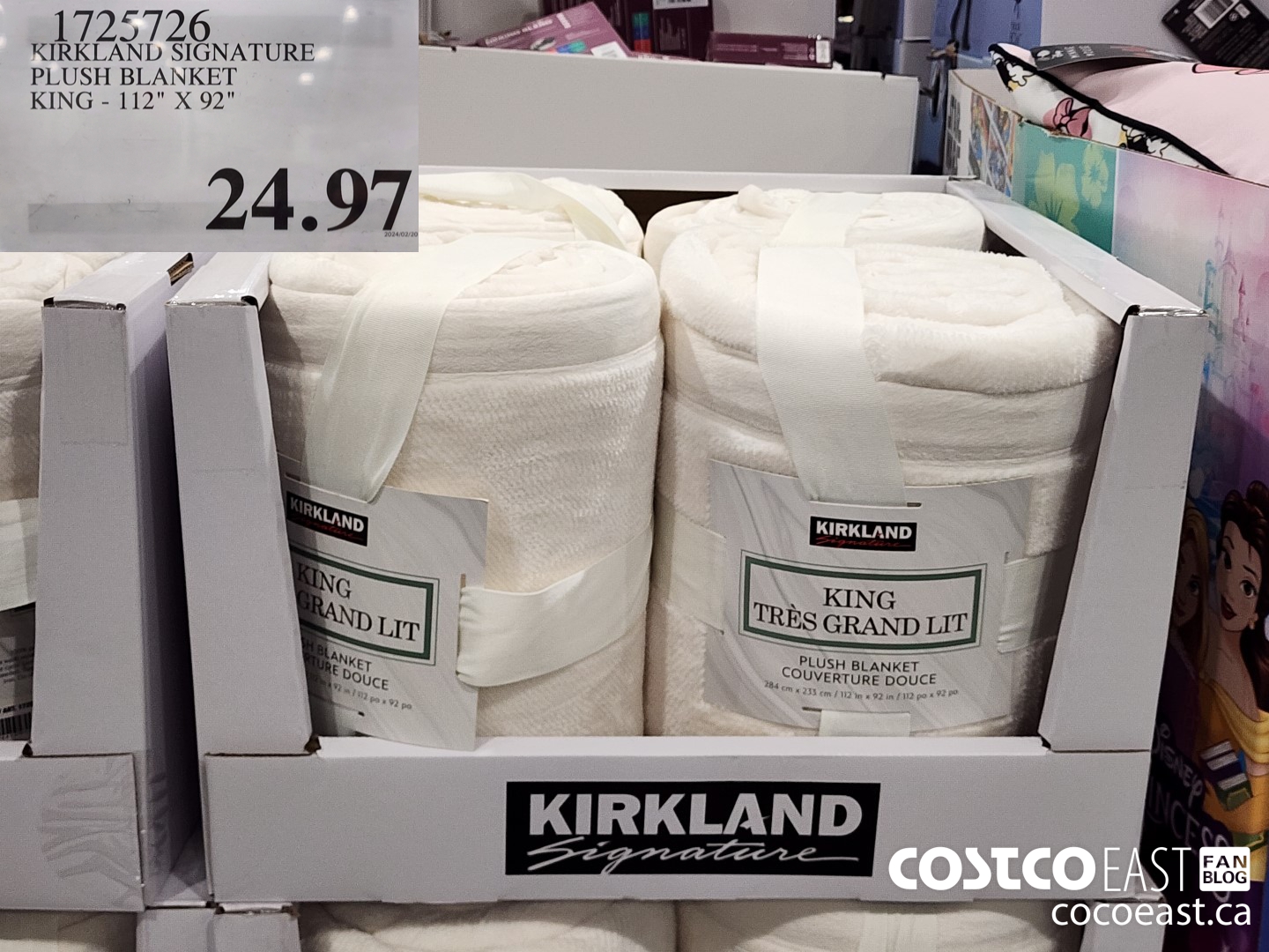 1725726 KIRKLAND SIGNATURE PLUSH BLANKET KING -112