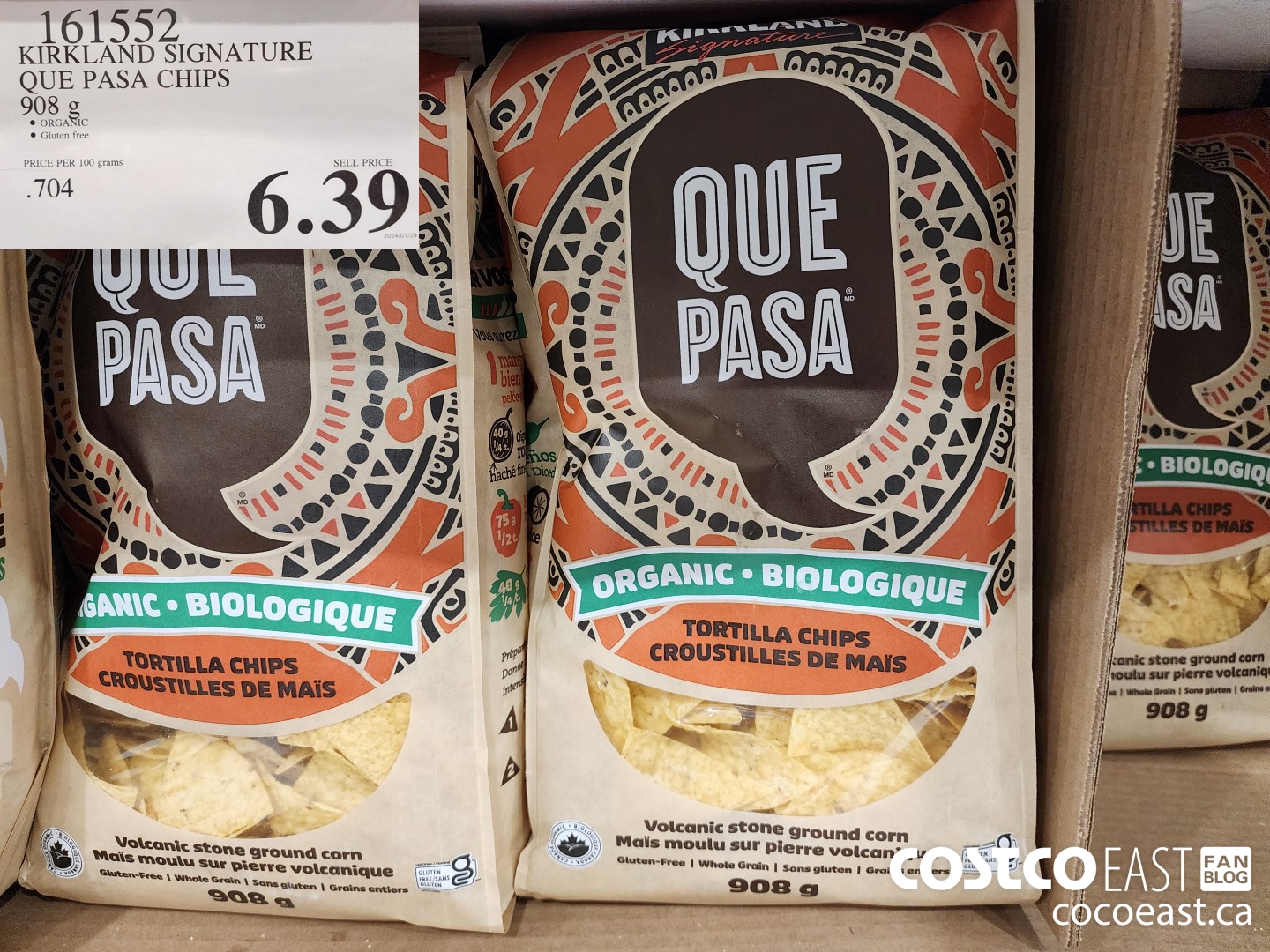 161552 KIRKLAND SIGNATURE QUE PASA CHIPS 908 g $6.39