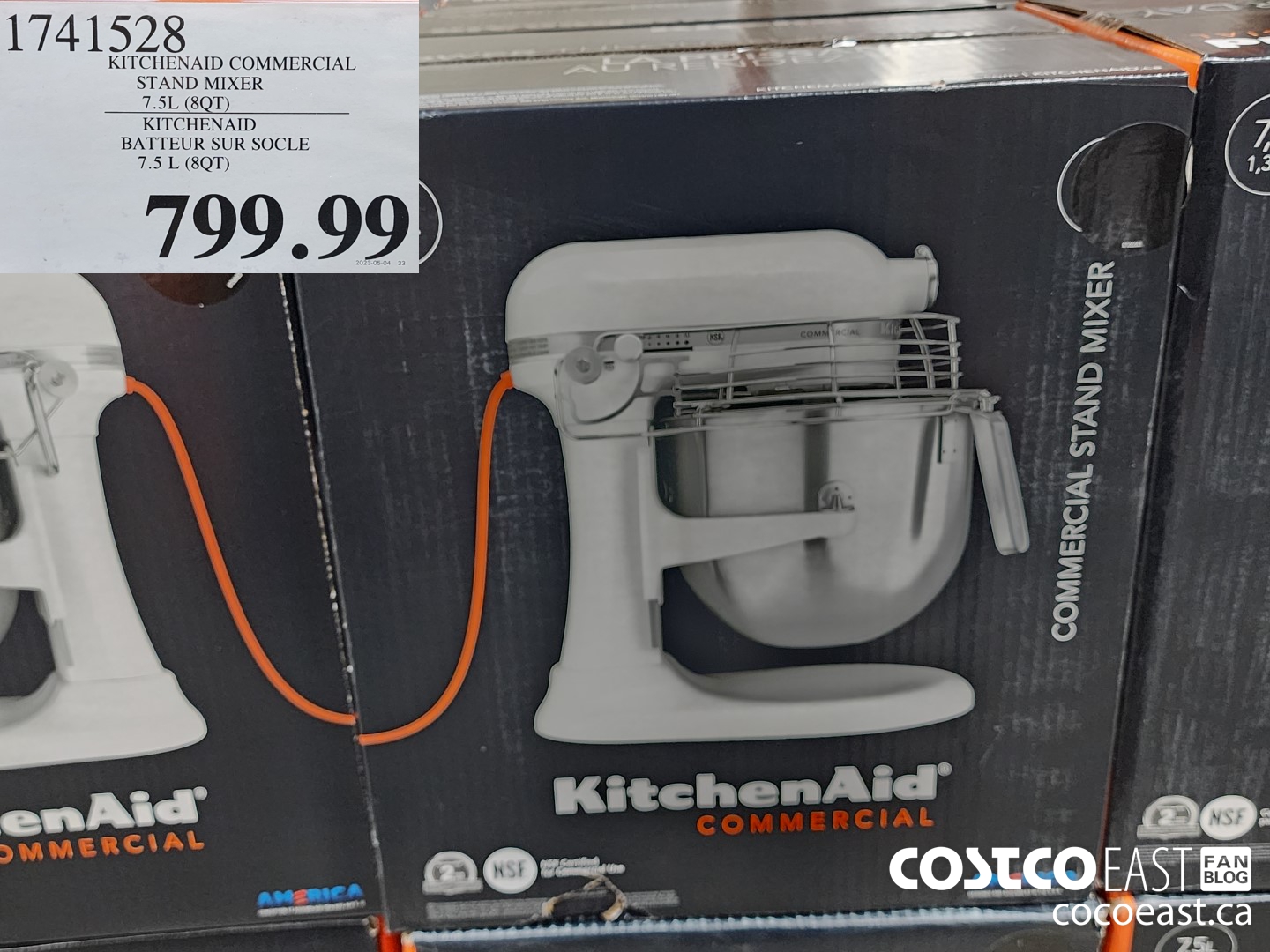 1741528 KITCHENAID COMMERCIAL STAND MIXER 7.5L (8QT) $799.99