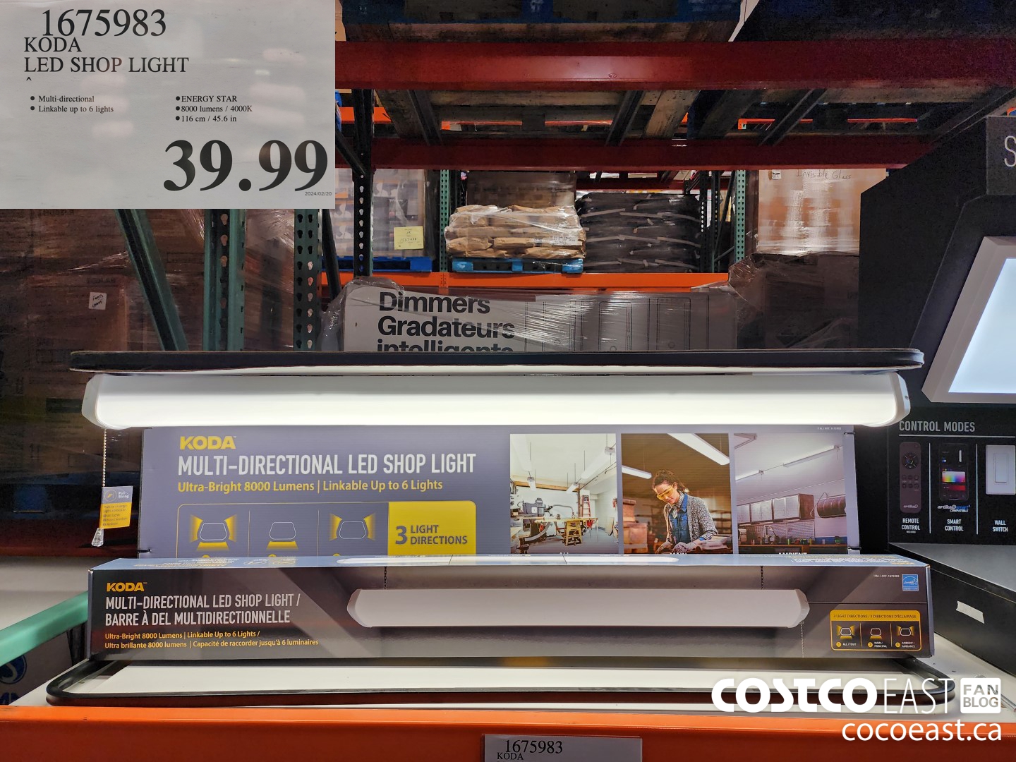 1675983 KODA LED SHOP LIGHT $39.99