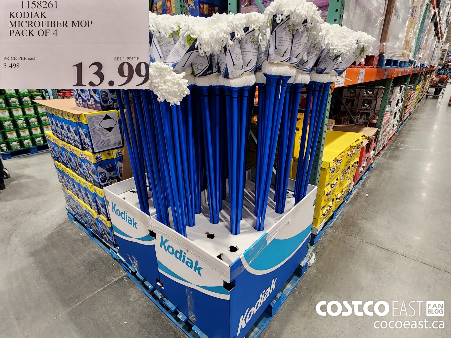 1158261 KODIAK MICROFIBER MOP PACK OF 4 $13.99