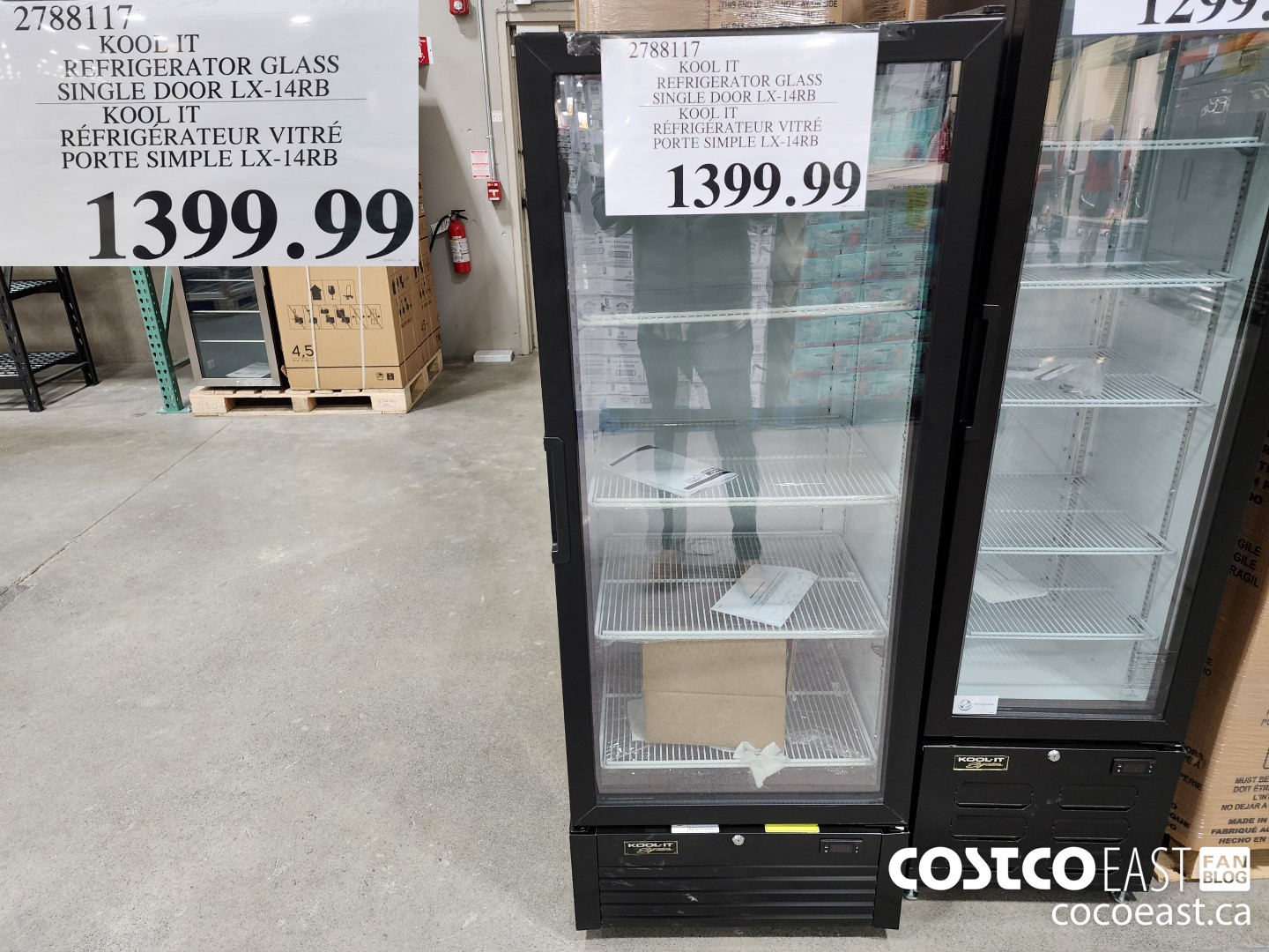 2788117 KOOL IT REFRIGERATOR GLASS SINGLE DOOR LX-14RB $1399.99