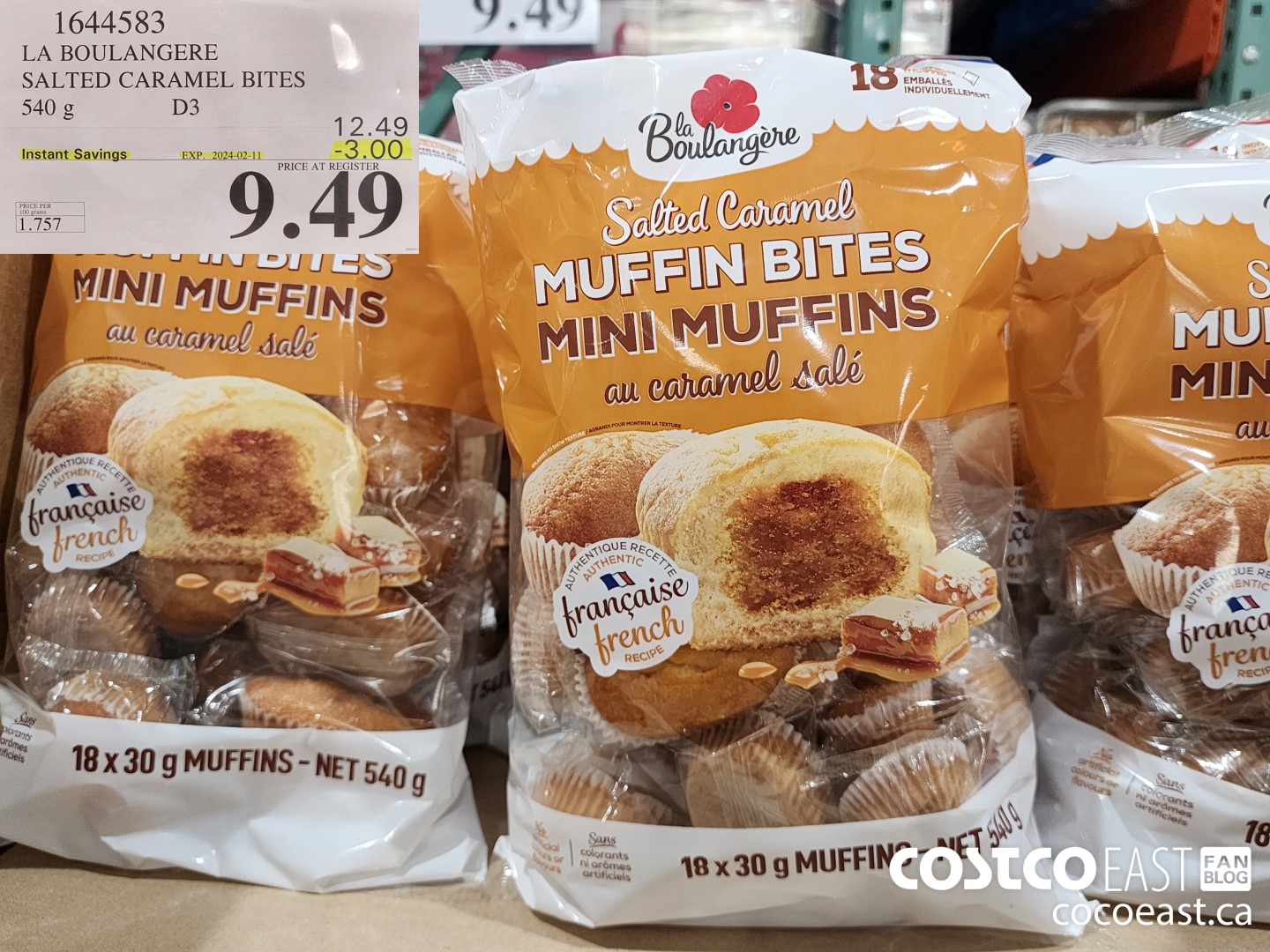 1644583 LA BOULANGERE SALTED CARAMEL BITES 540 G ($3.00 INSTANT SAVINGS EXPIRES ON 2024-02-11) $9.49