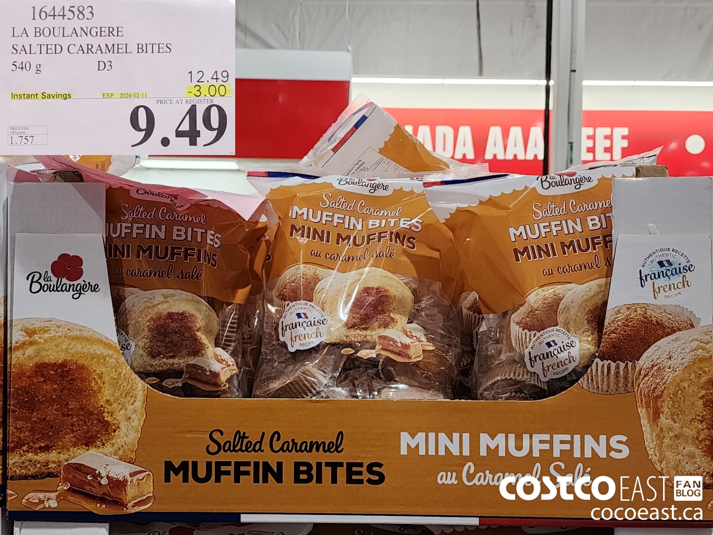 1644583 LA BOULANGERE SALTED CARAMEL BITES 540 G ($3.00 INSTANT SAVINGS EXPIRES ON 2024-02-11) $9.49