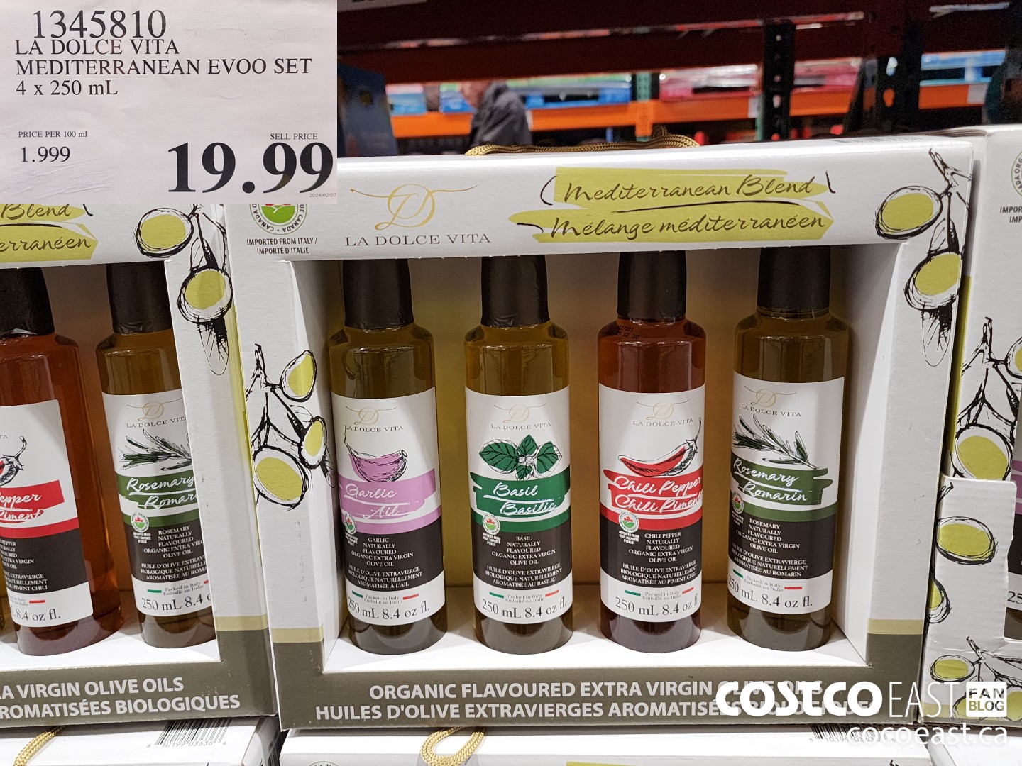 1345810 LA DOLCE VITA MEDITARRANEAN EVOO SET 4 X 250 ML $19.99