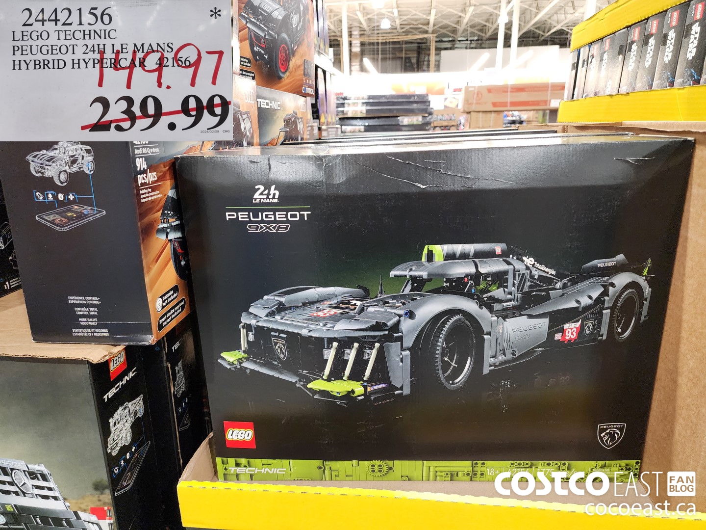 2442156 LEGO TECHNIC PEUGEOT 24H LE MANS HYBRID HYPERCAR 42156 $149.97