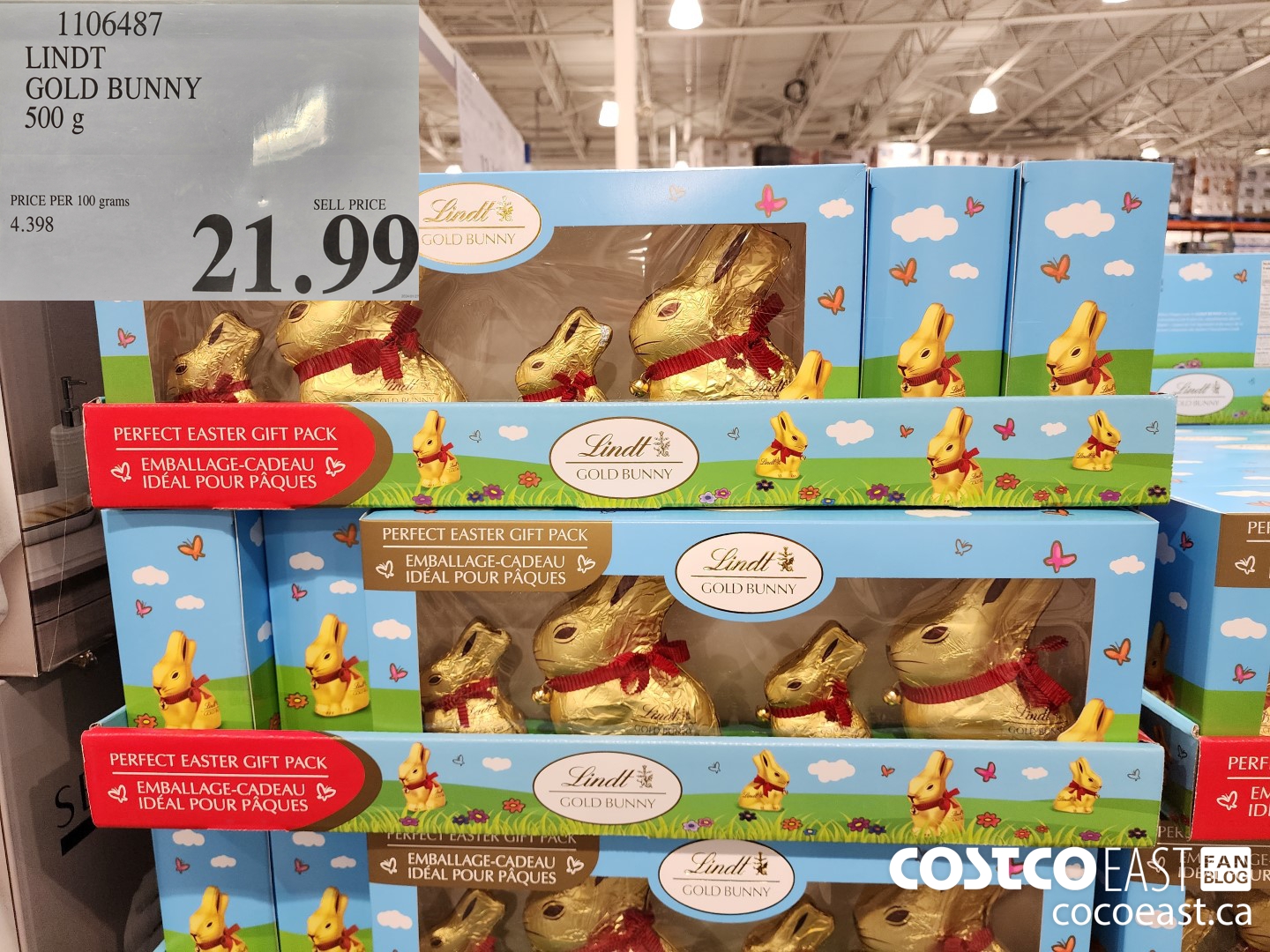 1106487 LINDT GOLD BUNNY 500g $21.99