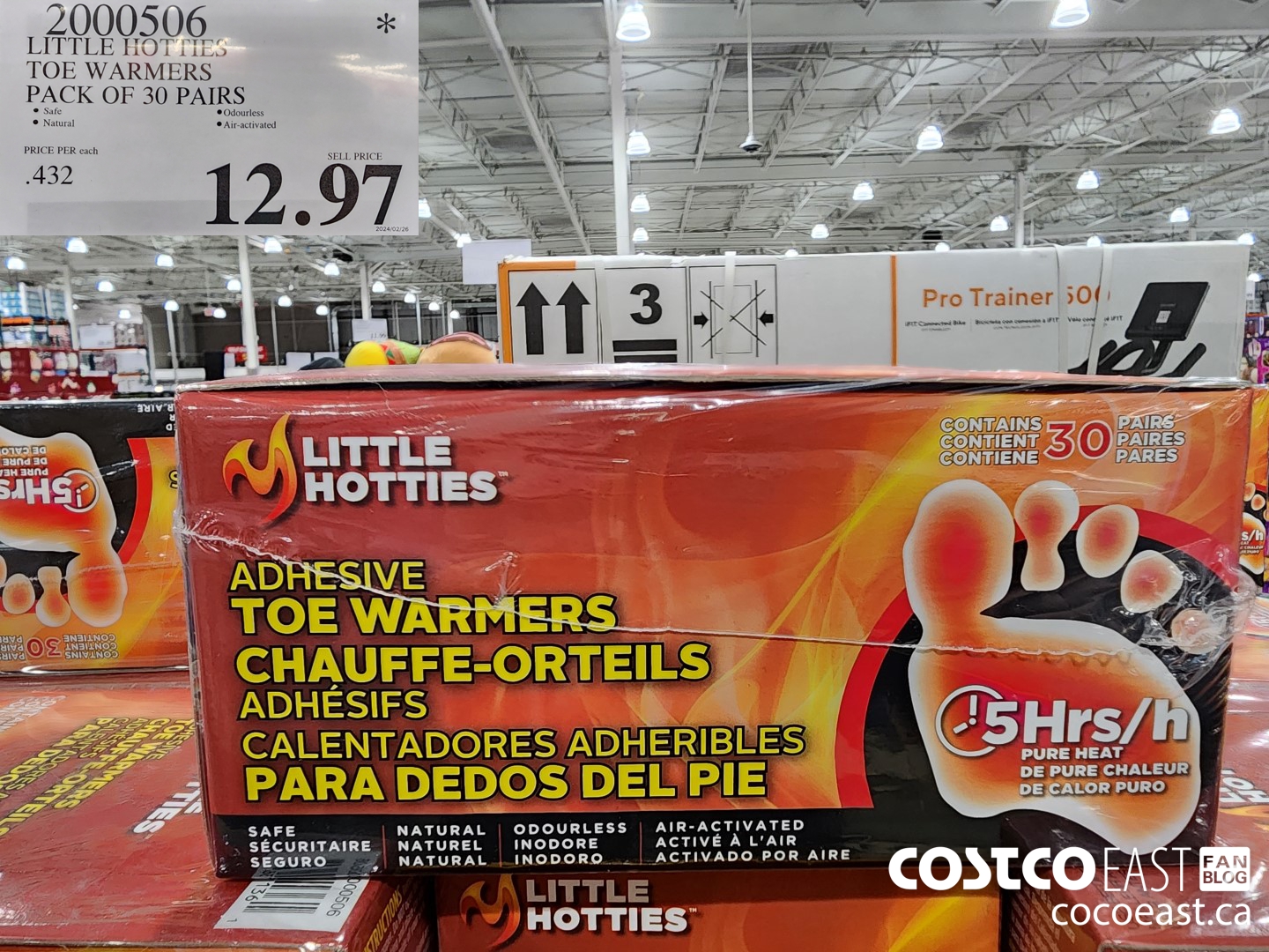 2000506 LITTLE HOTTIES TOE WARMERS PACK OF 30 PAIRS $12.97