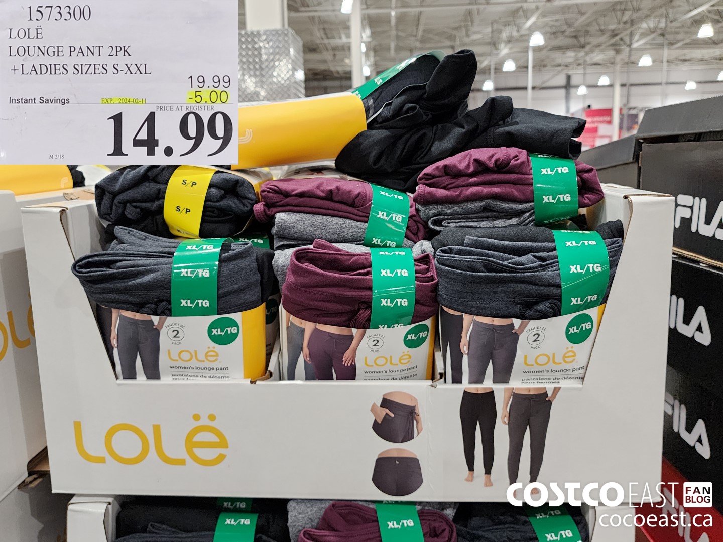 1573300 LOLE LOUNGE PANT 2PK +LADIES SIZES S-XXL ($5.00 INSTANT SAVINGS EXPIRES ON 2024-02-11) $14.99