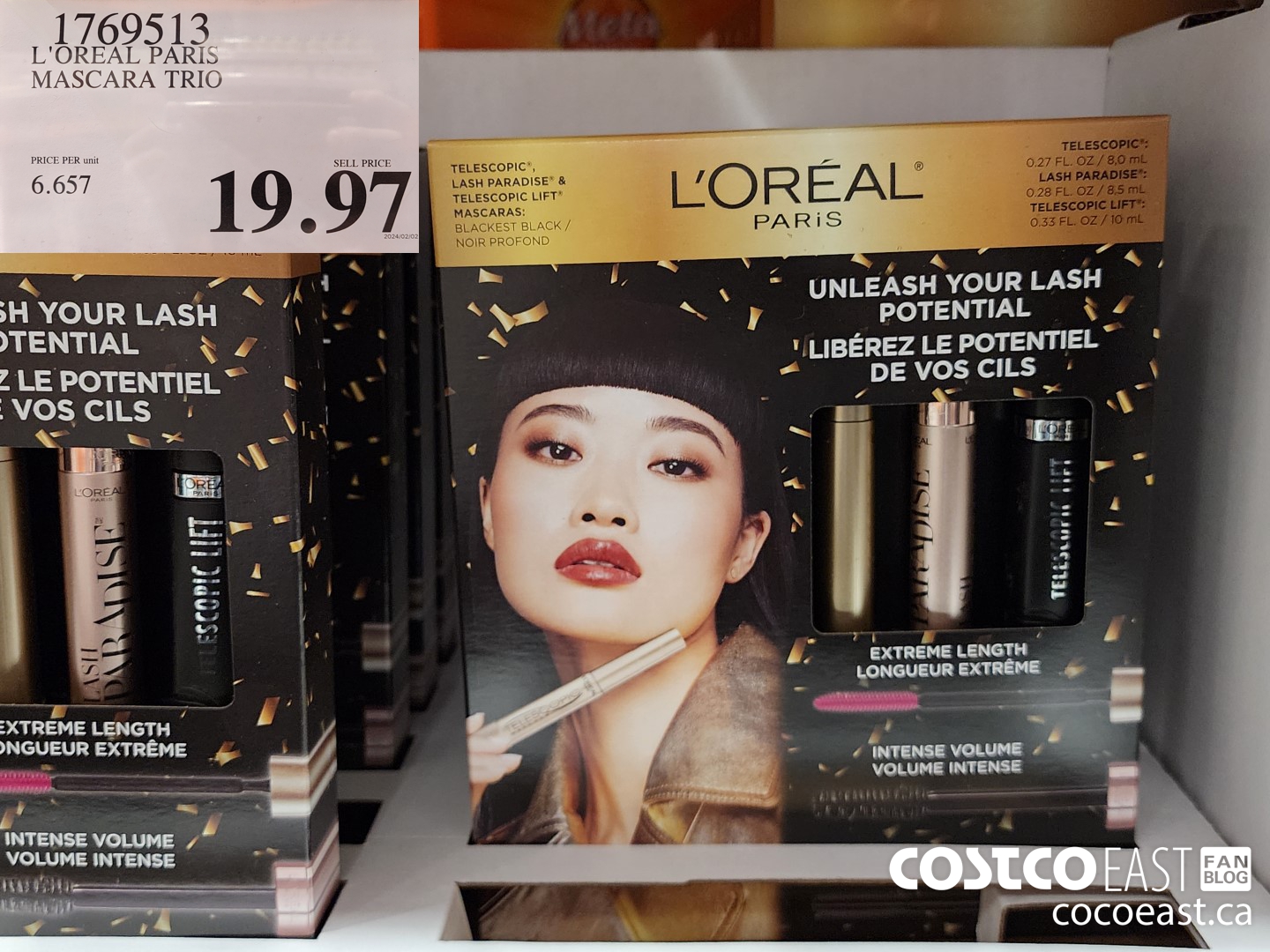 1769513 L'OREAL PARIS MASCARA TRIO $19.97