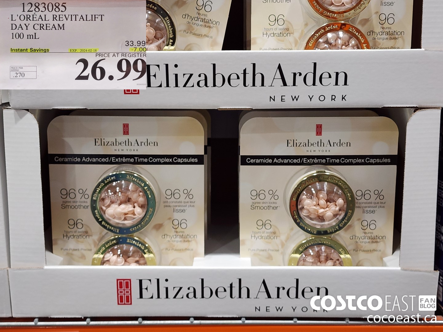 1283085 L'OREAL REVITALIFT DAY CREAM 100 mL ($7.00 INSTANT SAVINGS EXPIRES ON 2024-02-18) $26.99