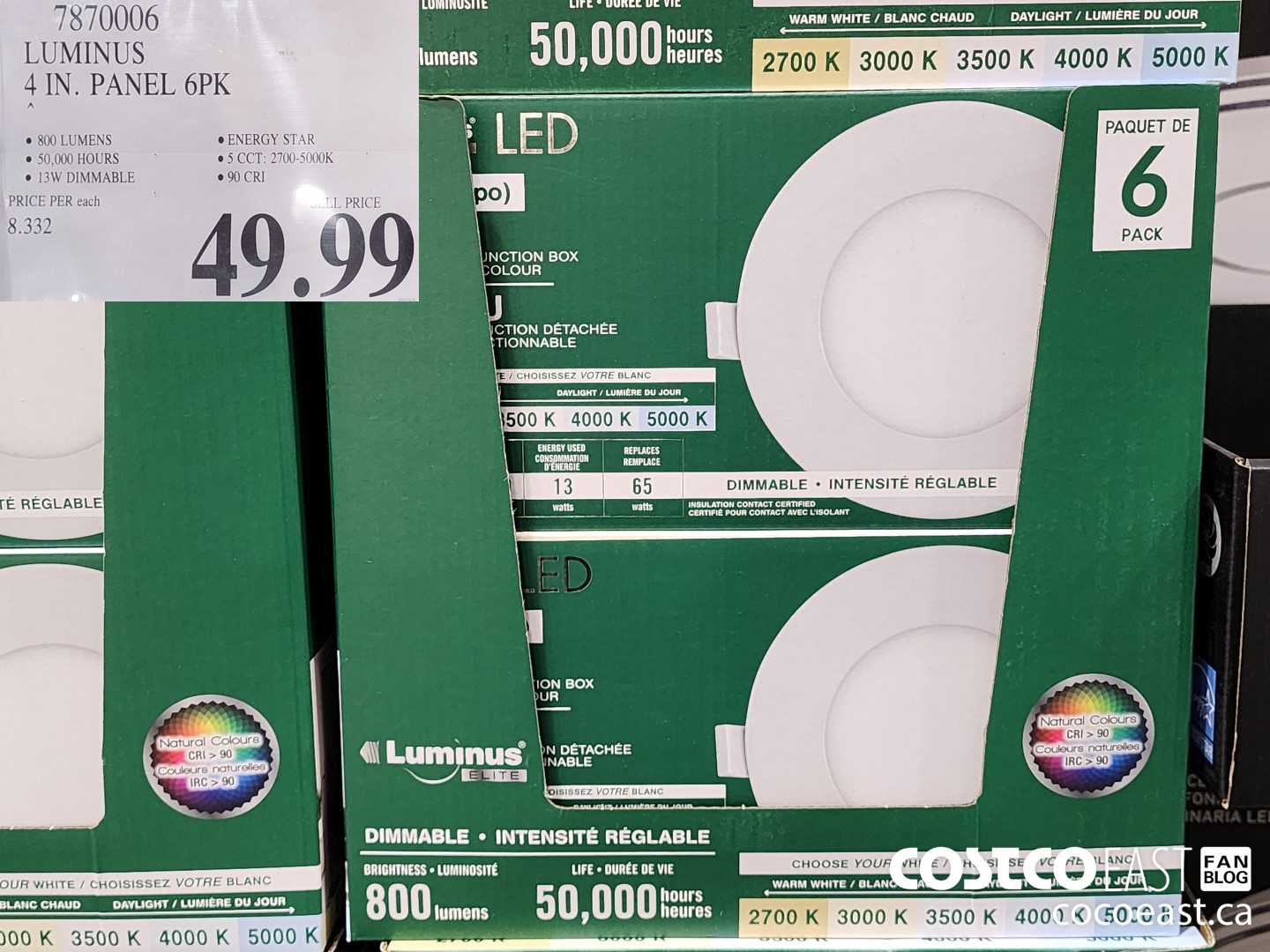 7870006 LUMINUS 4 IN. PANEL 6PK $49.99