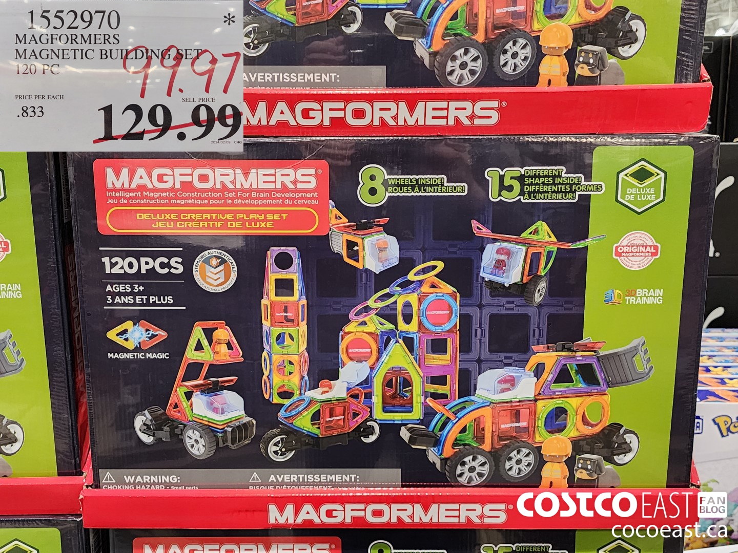 1552970 MAGFORMERS MAGNETIC BUILDING SET 120 PC $99.97