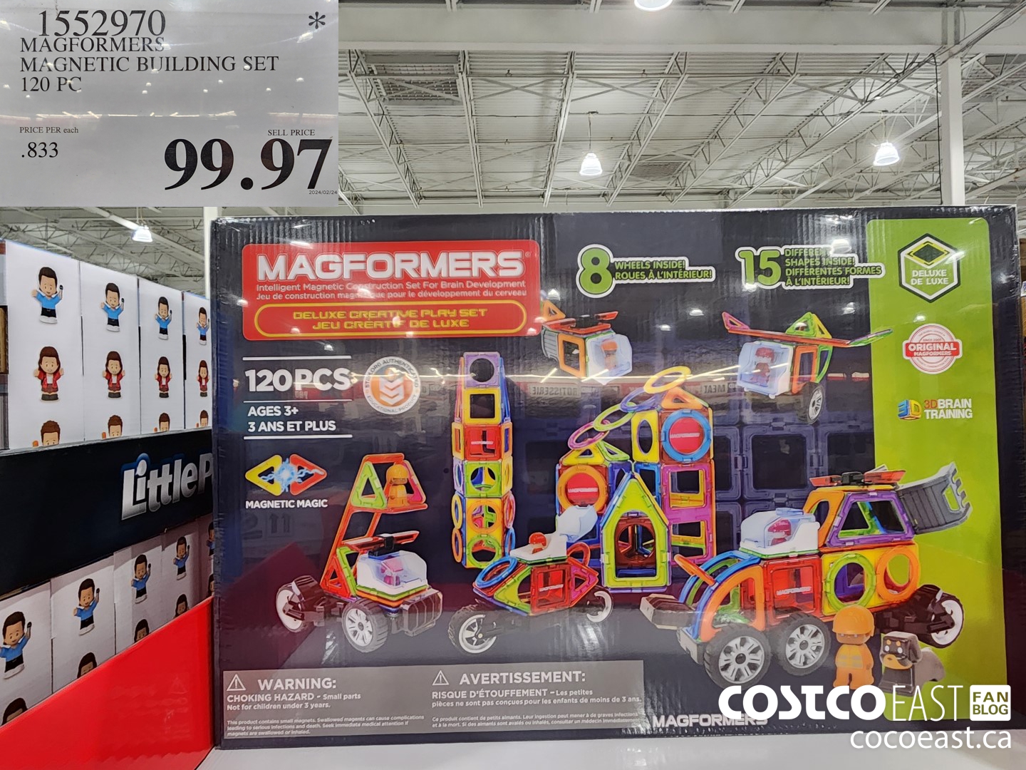 1552970 MAGFORMERS MAGNETIC BUILDING SET 120 PC $99.97