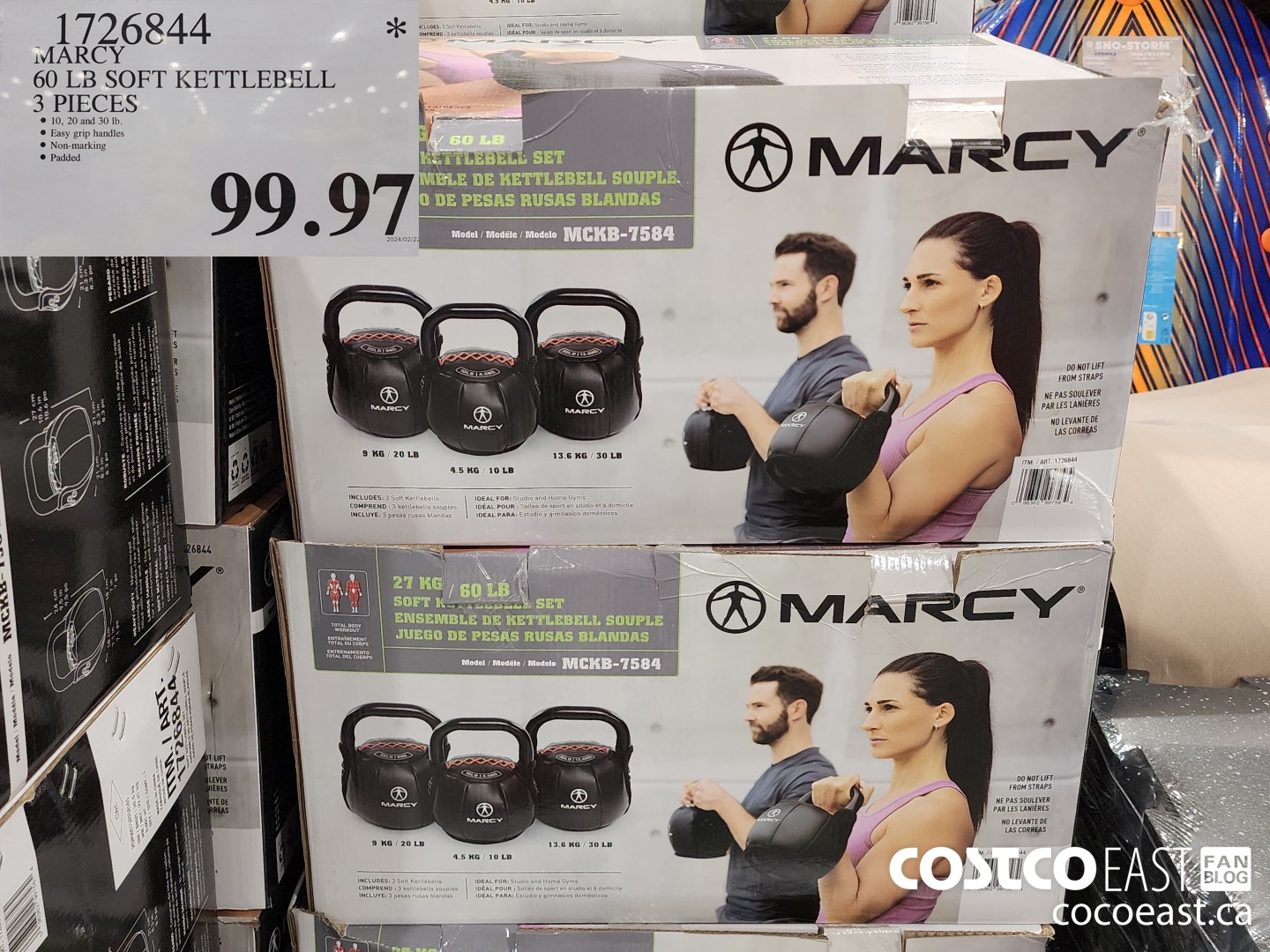 1726844 MARCY 60 LB SOFT KETTLEBELL 3 PIECES $99.97