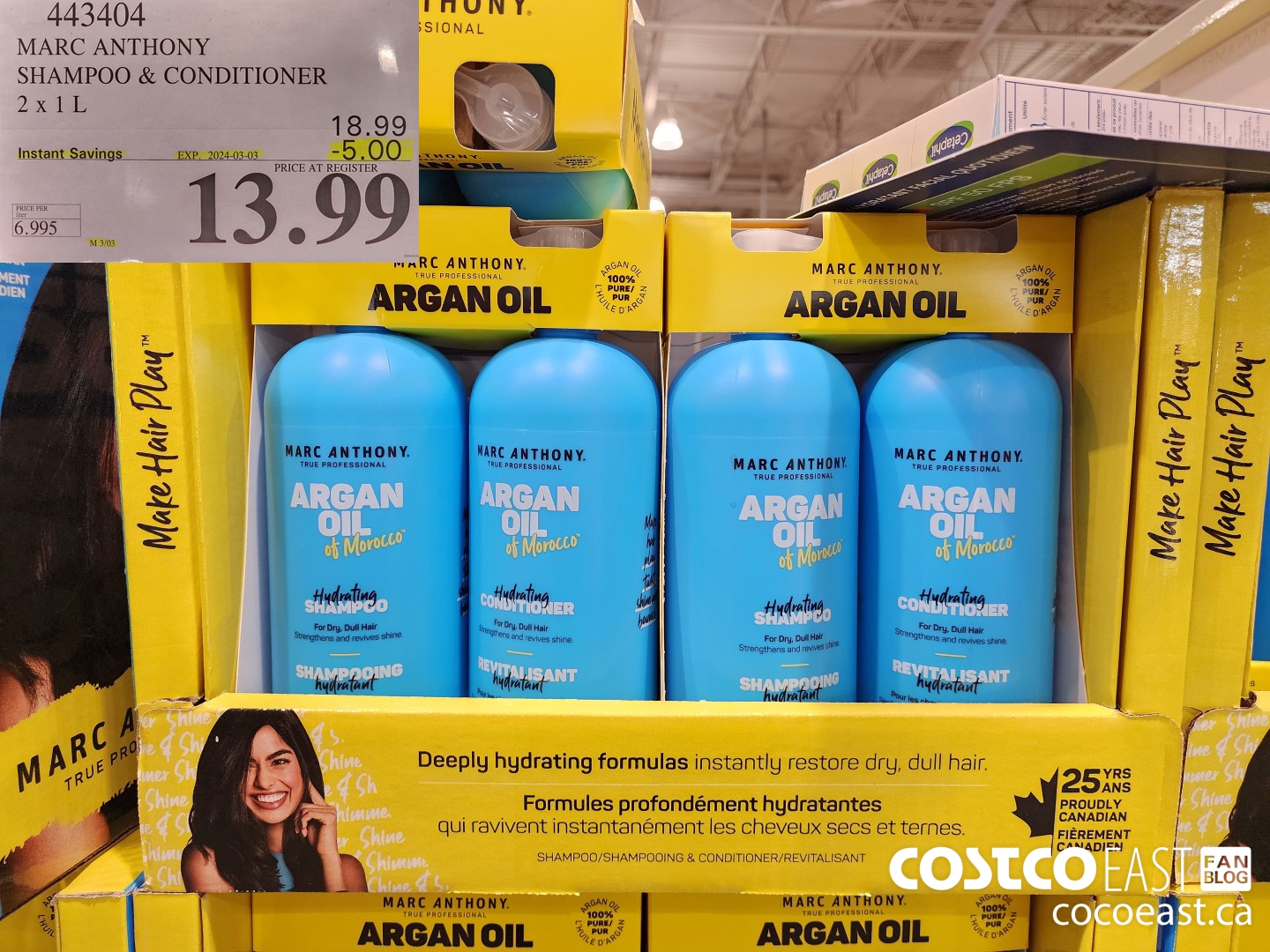443404 MARC ANTHONY SHAMPOO & CONDITIONER 2 X 1L ($5.00 INSTANT SAVINGS EXPIRES ON 2024-03-03) $13.99