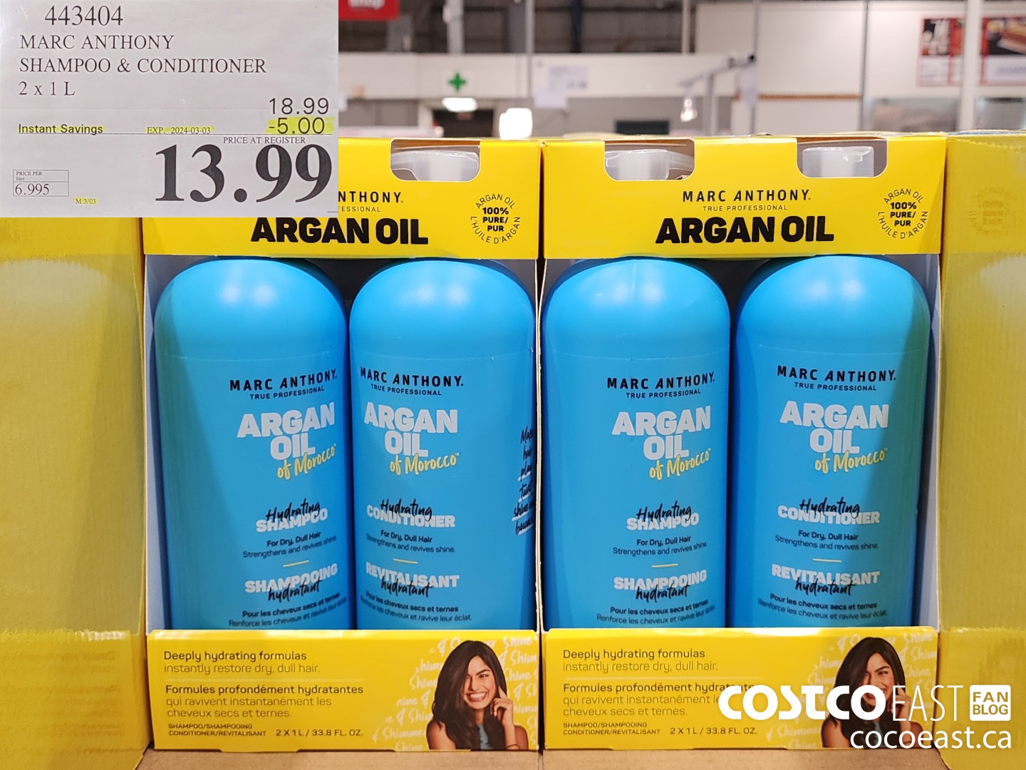 443404 MARC ANTHONY SHAMPOO & CONDITIONER 2 X 1L ($5.00 INSTANT SAVINGS EXPIRES ON 2024-03-03) $13.99