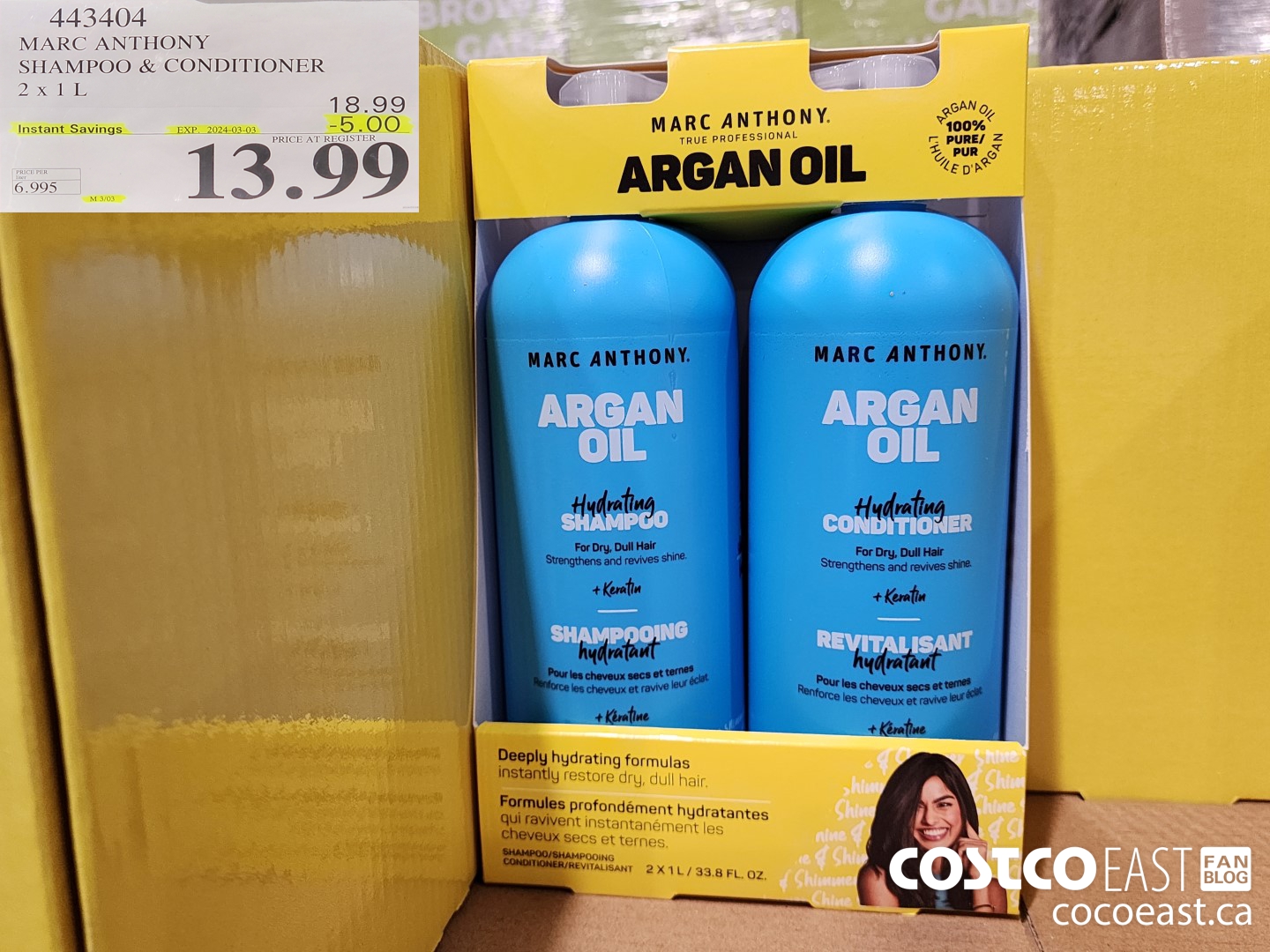 443404 MARC ANTHONY SHAMPOO & CONDITIONER 2 X 1L ($5.00 INSTANT SAVINGS EXPIRES ON 2024-03-03) $13.99