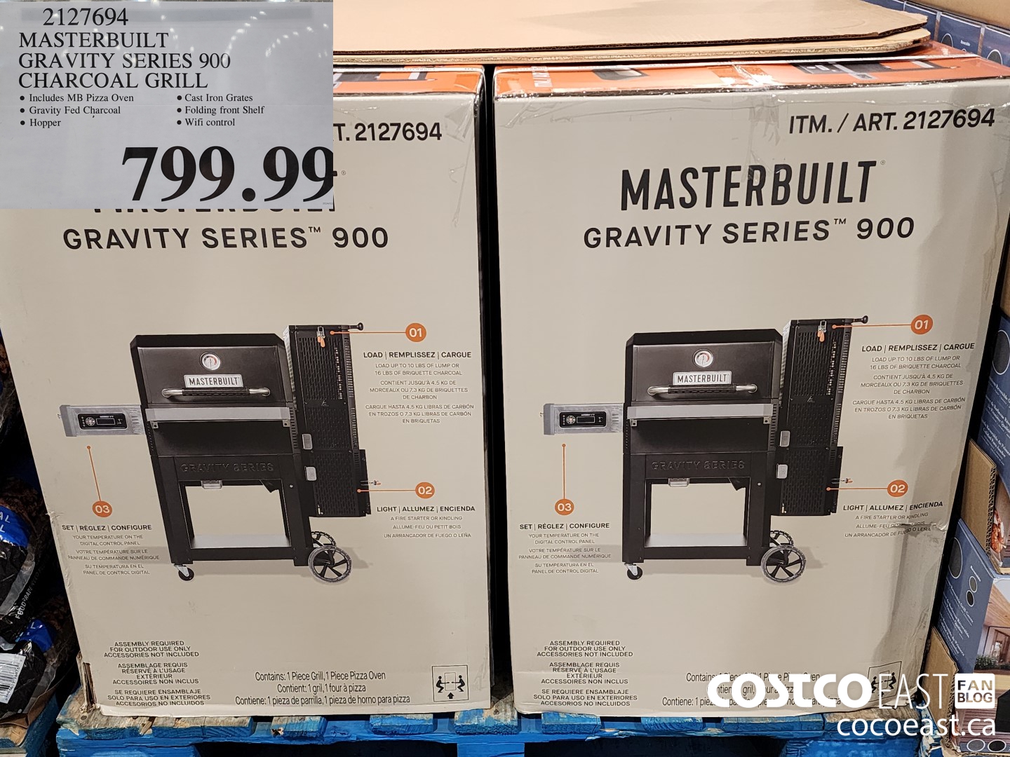 2127694 MASTERBUILT GRAVITY SERIES 900 CHARCOAL GRILL $799.99
