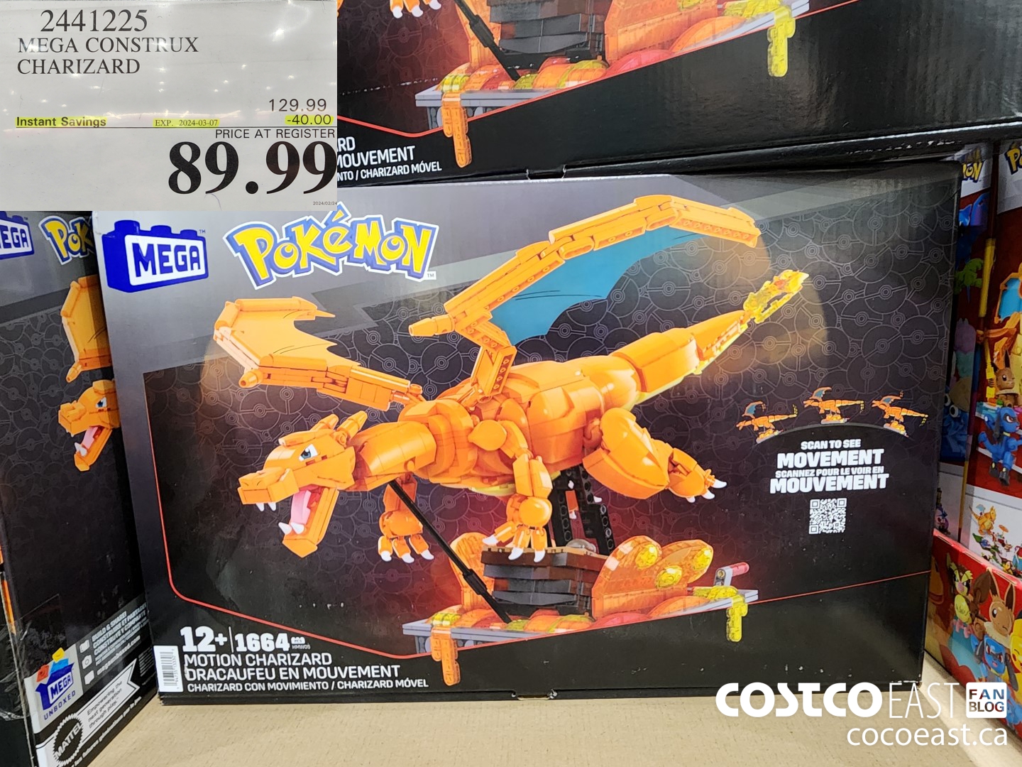 2441225 MEGA CONSTRUX CHARIZARD ($40.00 INSTANT SAVINGS EXPIRES ON 2024-03-03) $89.99