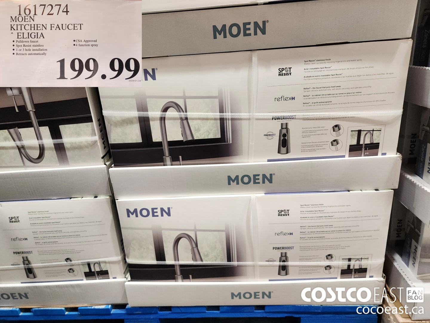 1617274 MOEN KITCHEN FAUCET * ELIGIA $199.99