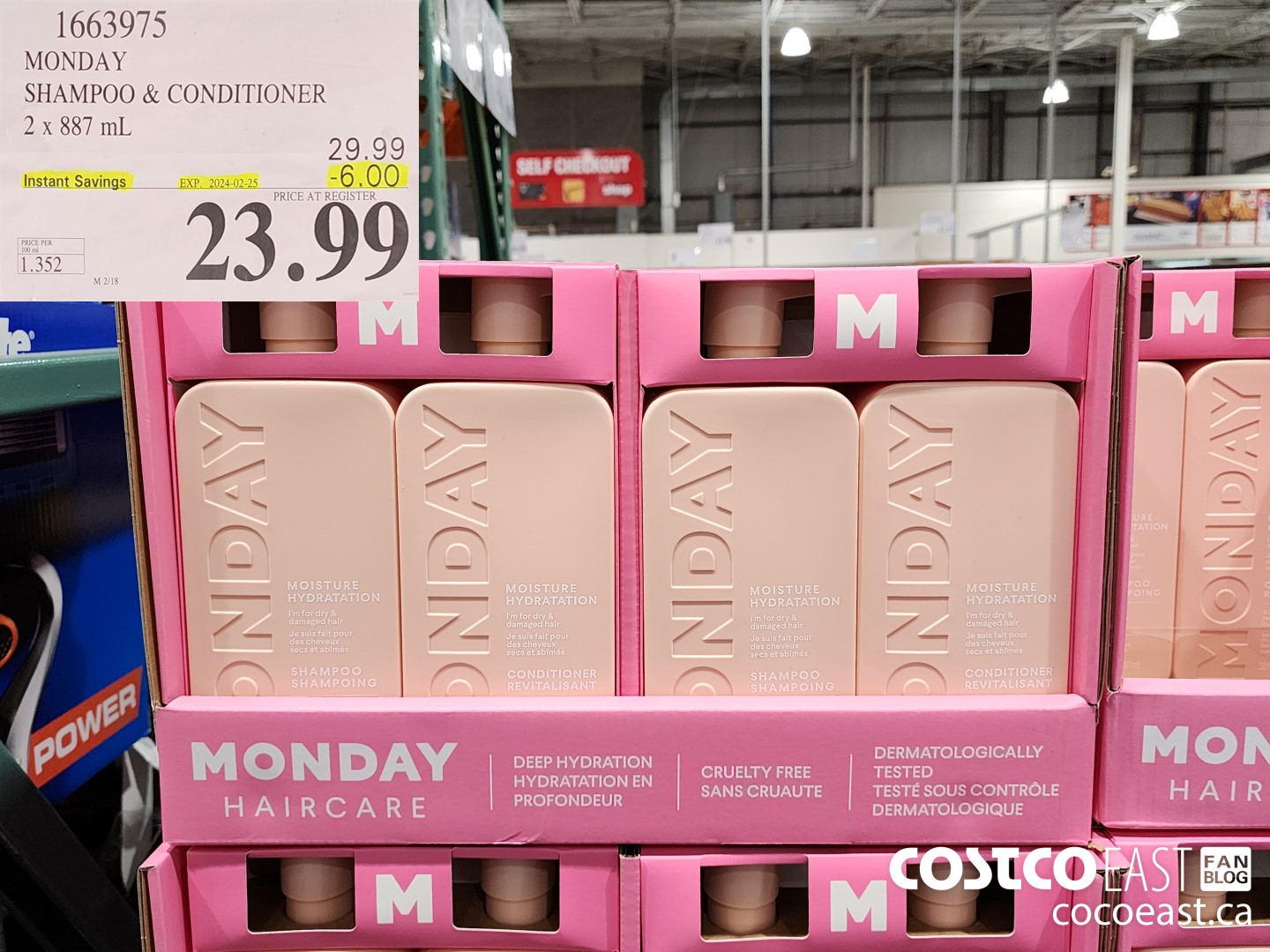 1663975 MONDAY SHAMPOO & CONDITIONER 2 x 887 mL ($6.00 INSTANT SAVINGS EXPIRES ON 2024-02-25) $23.99