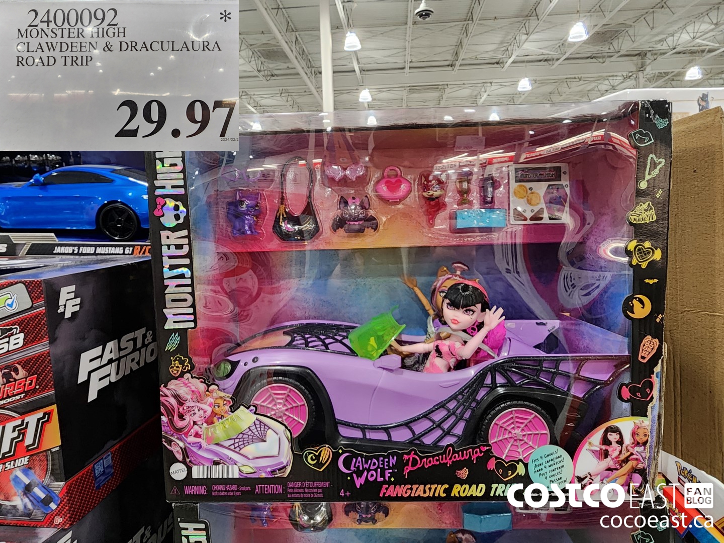 2400092 MONSTER HIGH CLAWDEEN & DRACULAURA ROAD TRIP $29.97