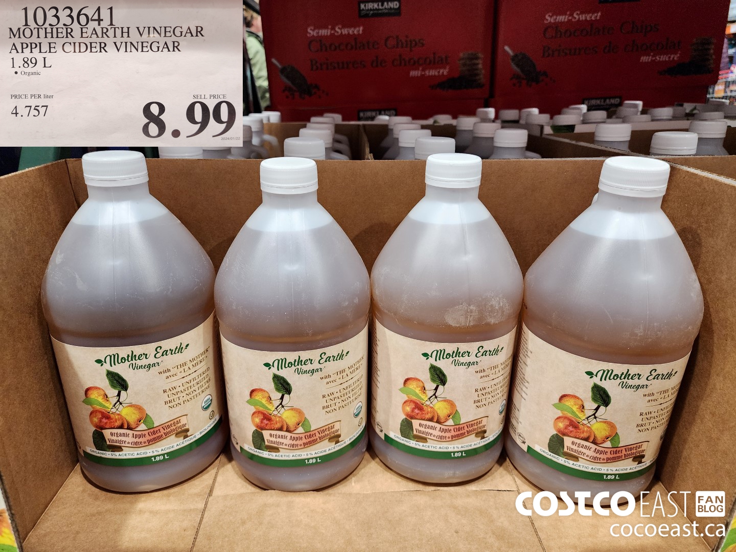 1033641 MOTHER EARTH VINEGAR APPLE CIDER VINEGAR 1.89 L $8.99