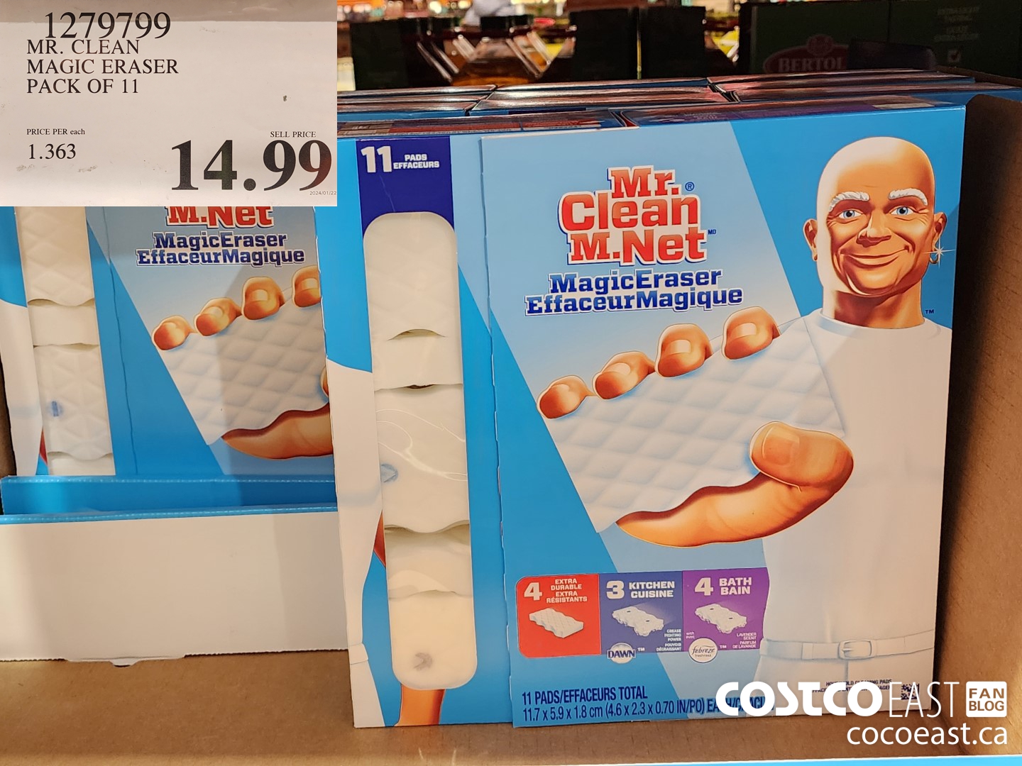 1279799 MR. CLEAN MAGIC ERASER PACK OF 11 $14.99