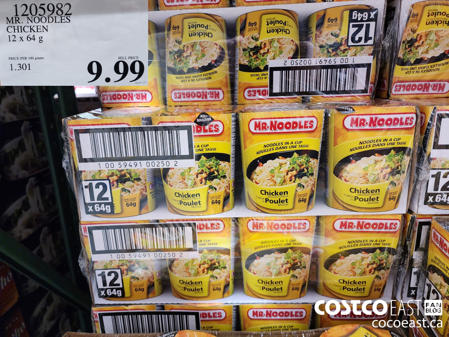 1205982 MR. NOODLES CHICKEN 12 x 64 G $9.99