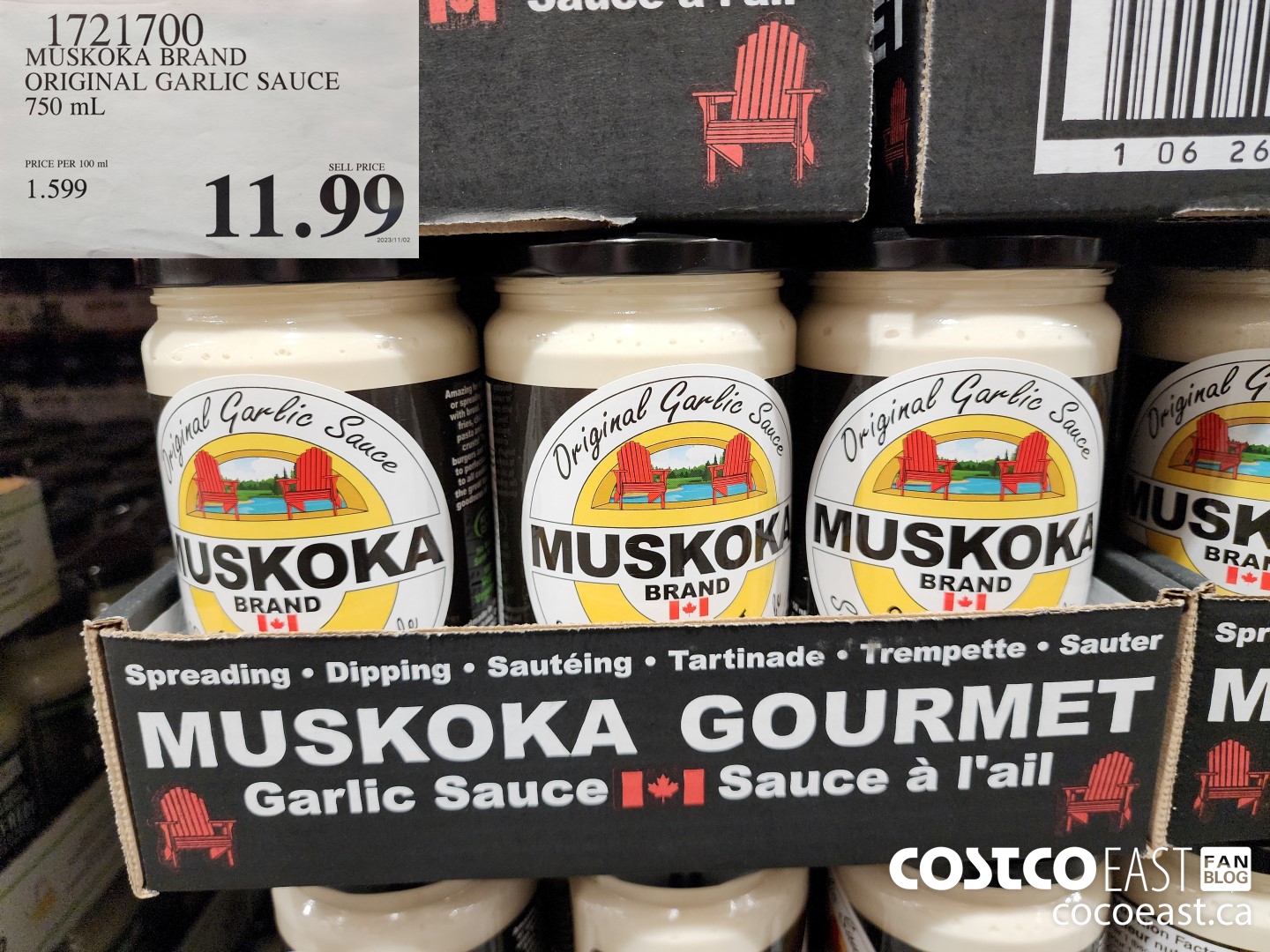 1721700 MUSKOKA GOURMET ORIGINAL GARLIC SAUCE 750 mil $11.99