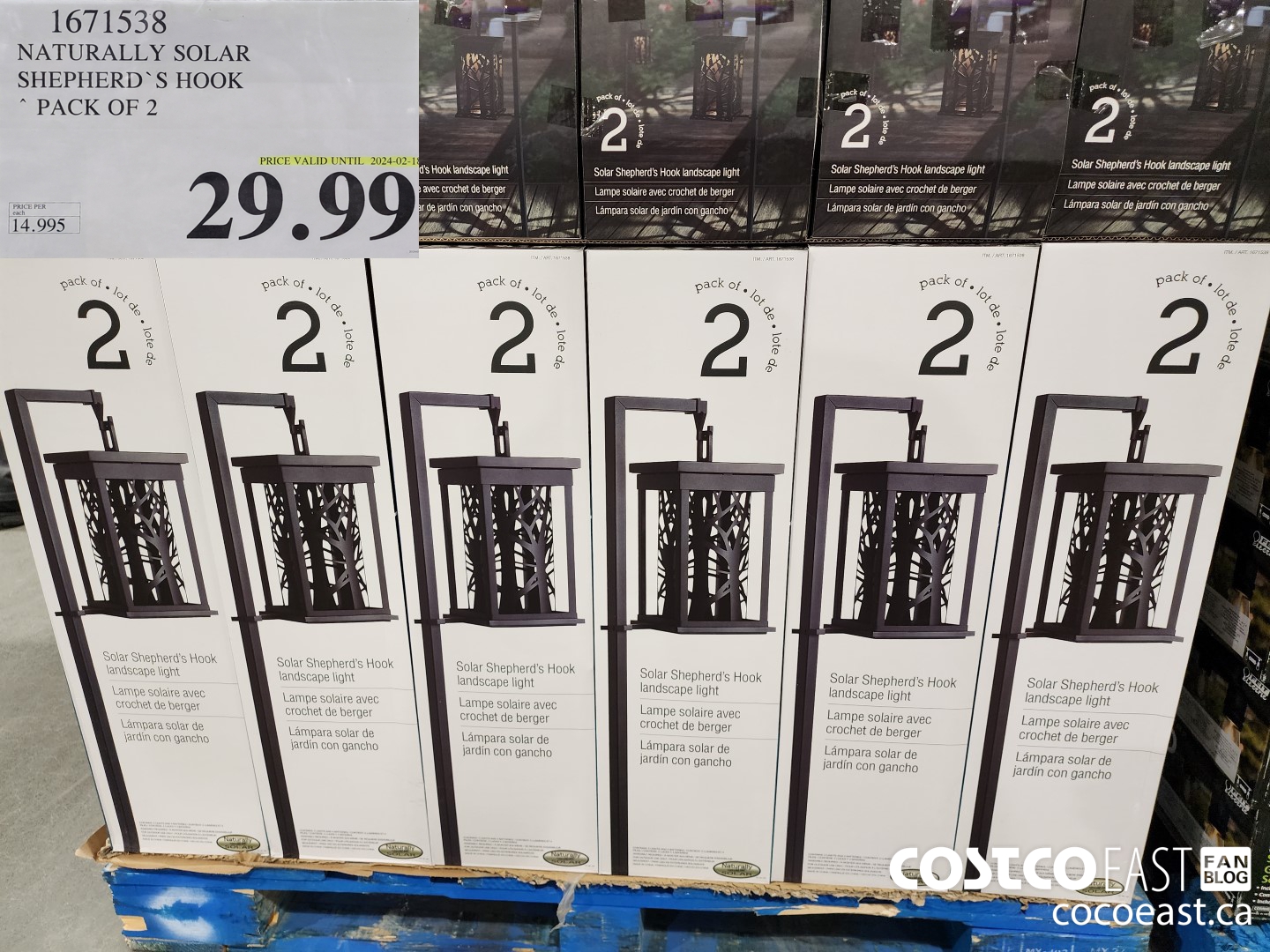 1671538 NATURALLY SOLAR SHEPHERD'S HOOK PACK OF 2 $29.99