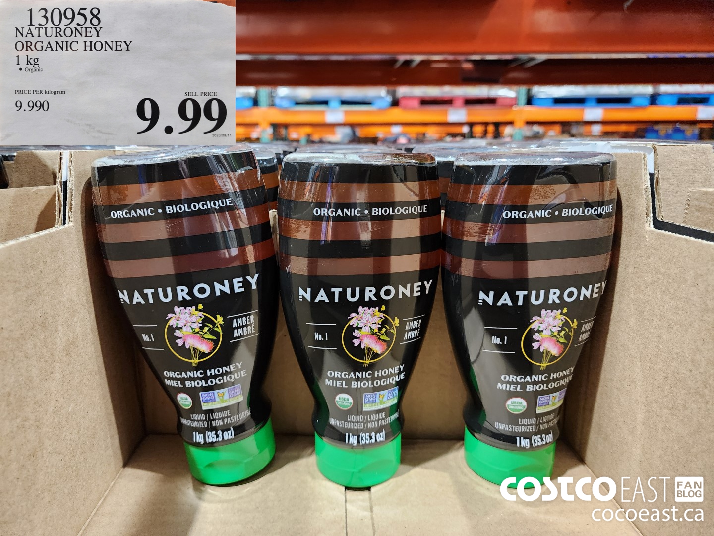 130958 NATURONEY ORGANIC HONEY 1 KG $9.99