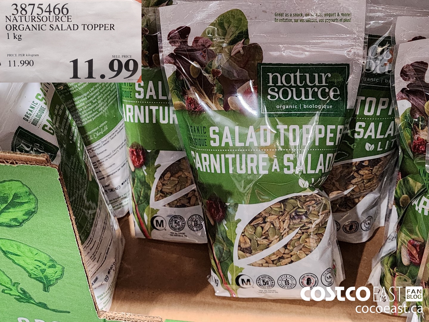 3875466 NATURSOURCE ORGANIC SALAD TOPPER 1 KG $11.99