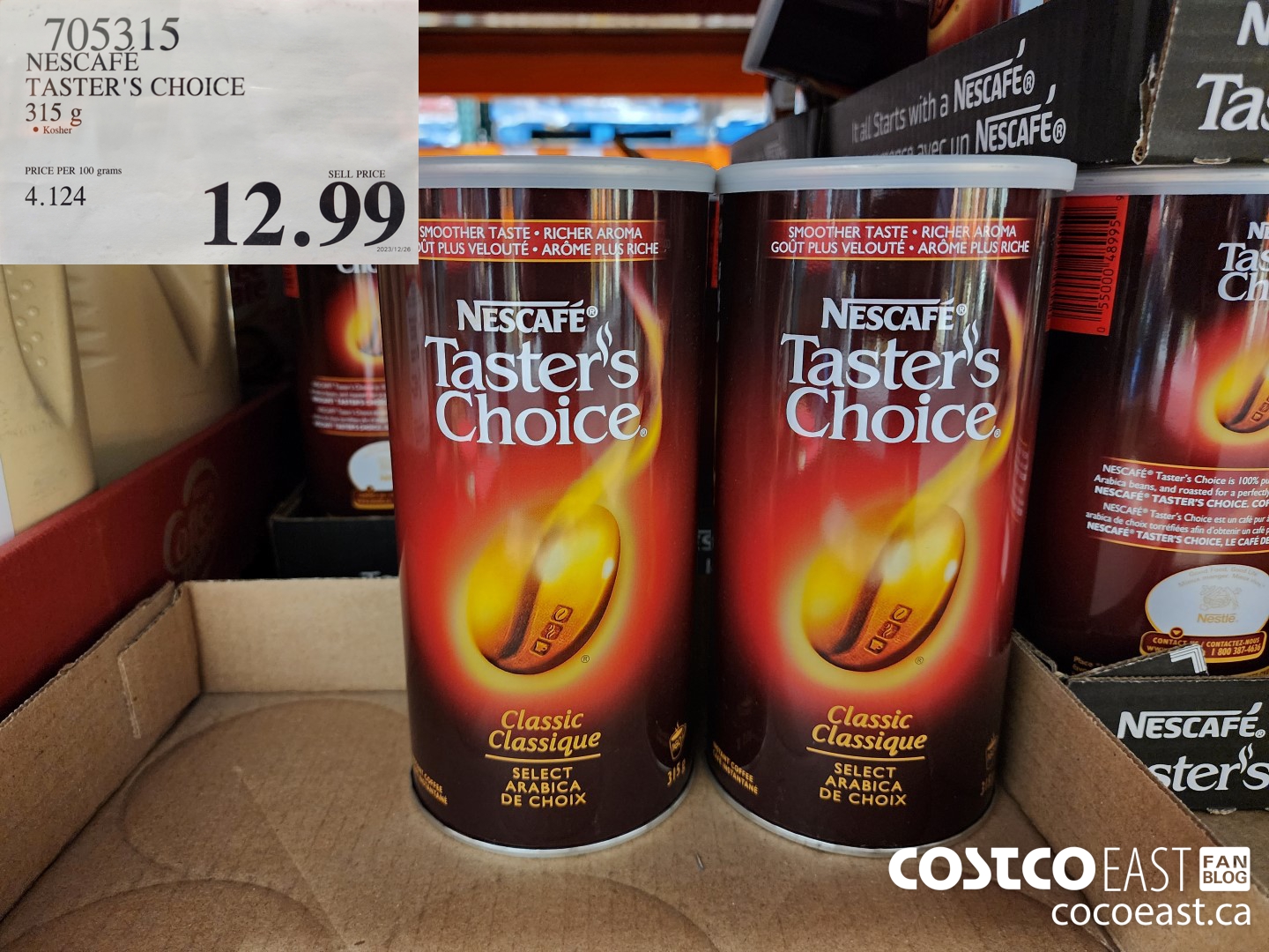 705315 NESCAFE TASTER'S CHOICE 315 g $12.99