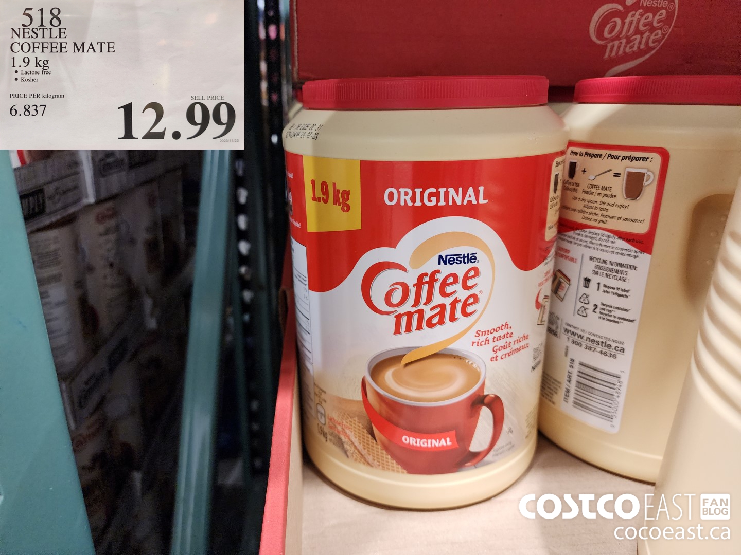 518 NESTLE COFFE-MATE 1.9 KG $12.99