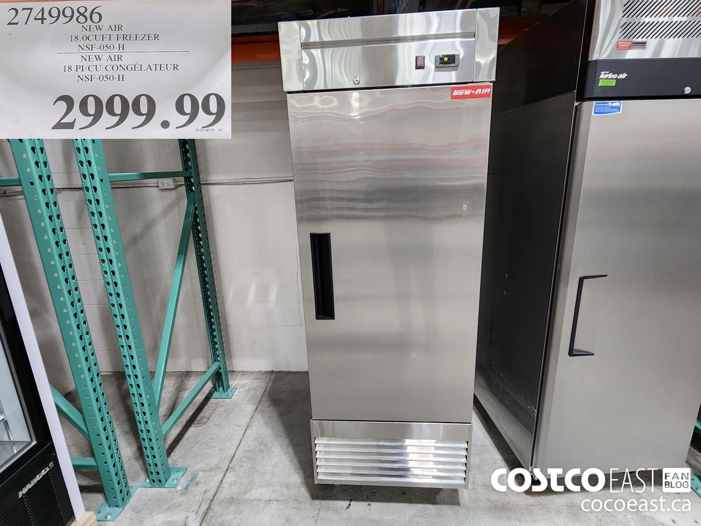2749986 NEW AIR 18.0CUFT FREEZER NSF-050-H $2999.99