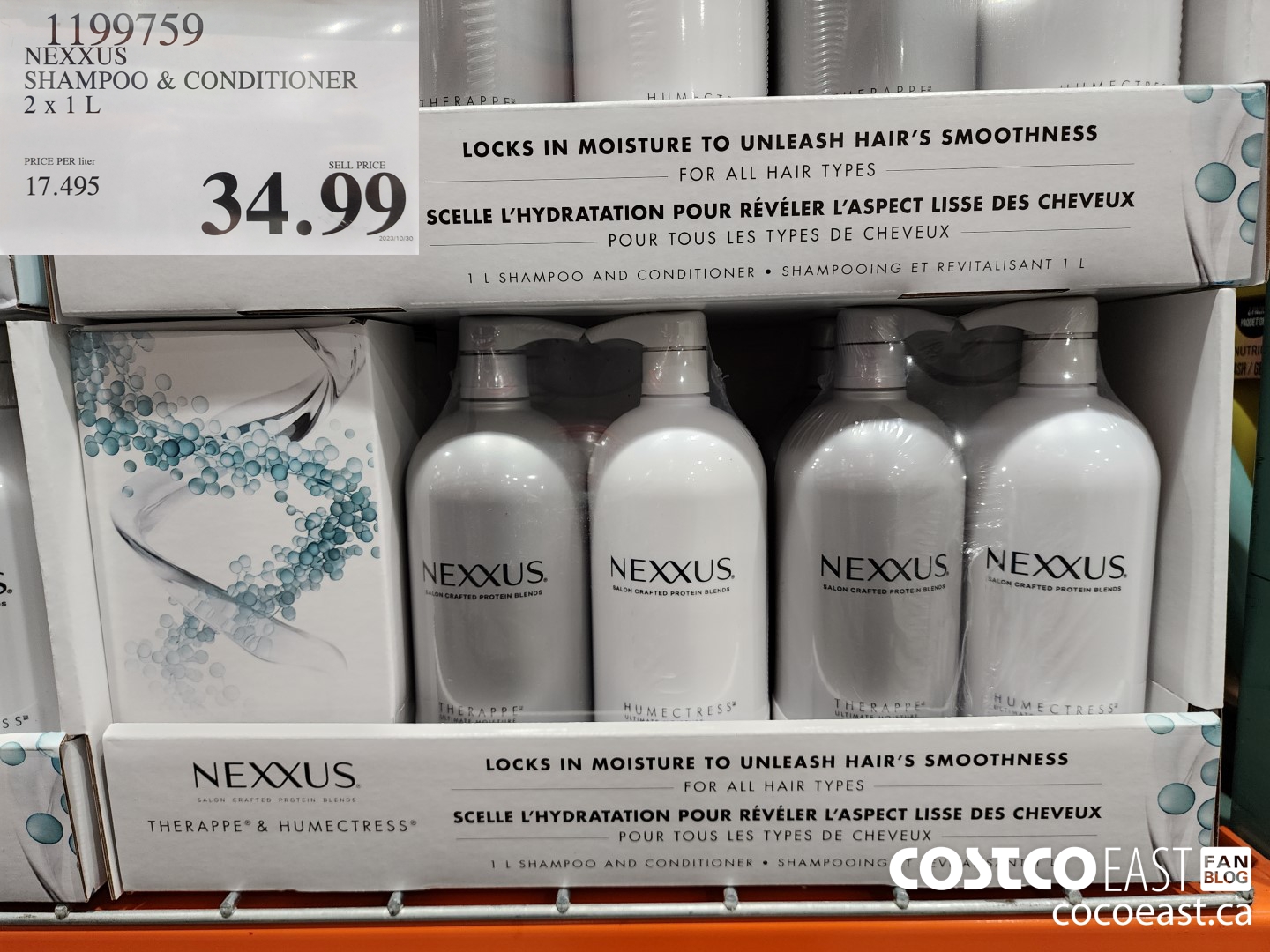 1199759 NEXXUS SHAMPOO & CONDITIONER 2 X 1L $34.99