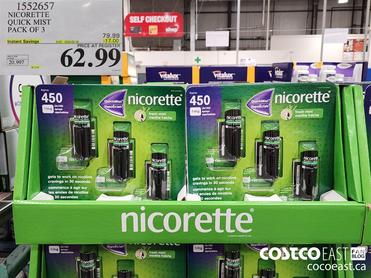 1552657 NICORETTE QUICK MIST PACK OF 3 ($17.00 INSTANT SAVINGS EXPIRES ON 2024-02-18) $62.99