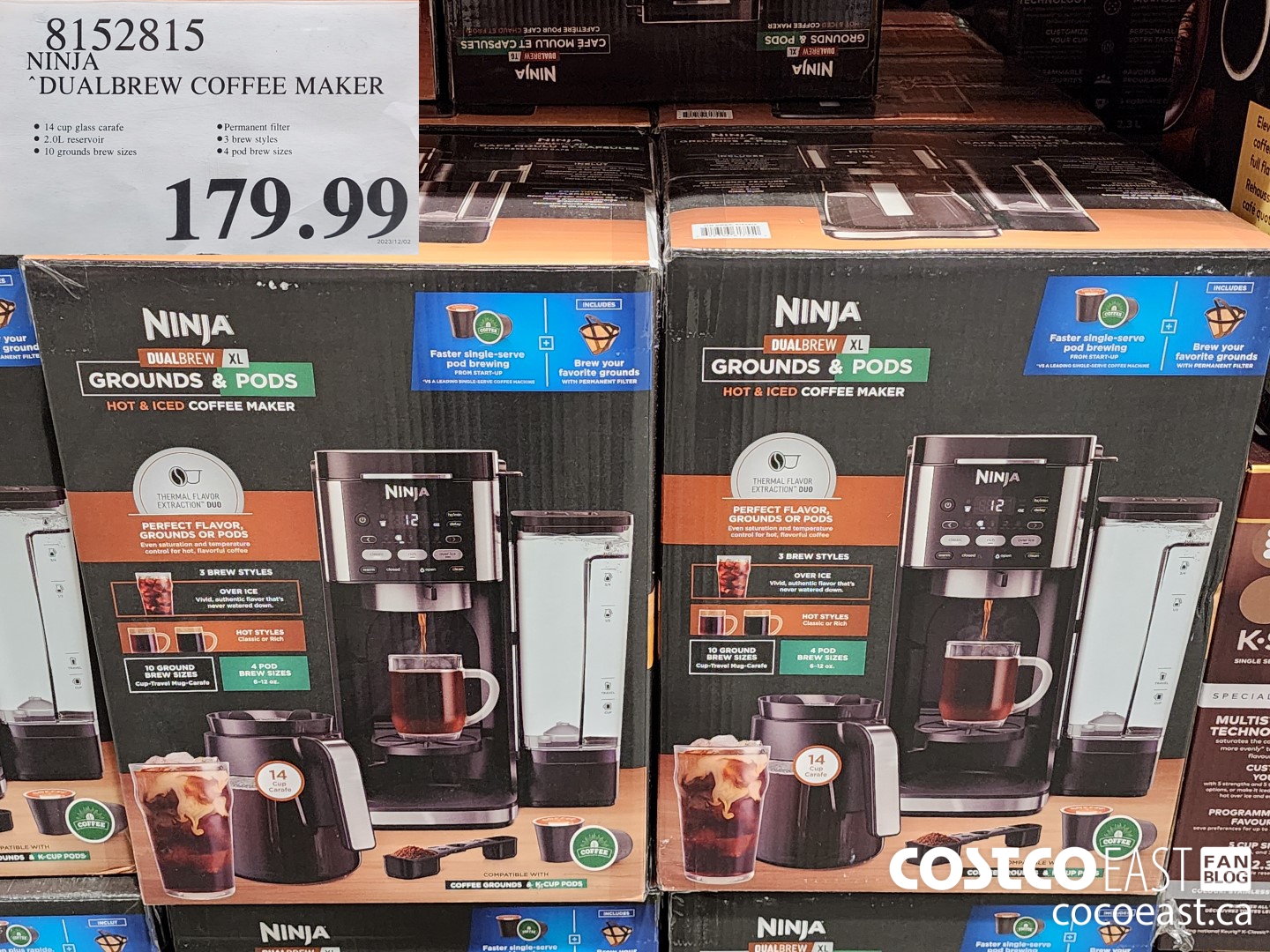 8152815 NINJA DUALBREW COFFEE MAKER $179.99