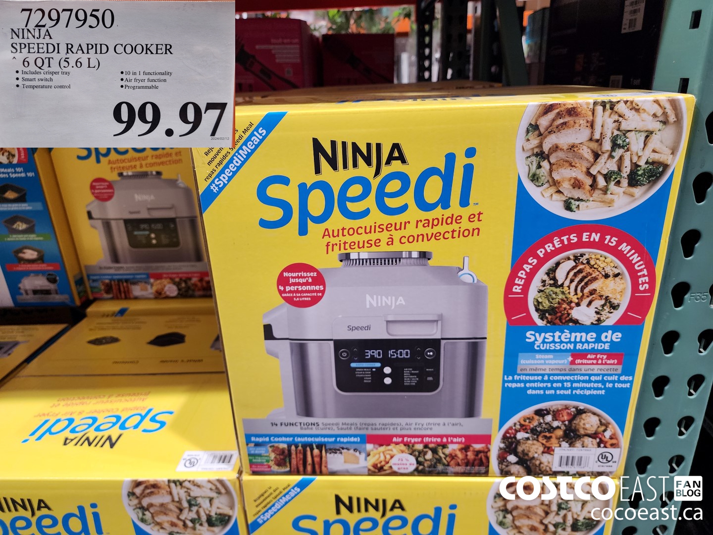 7297950 NINJA SPEEDI RAPID COOKER 6 QT (5.6 L) $99.97