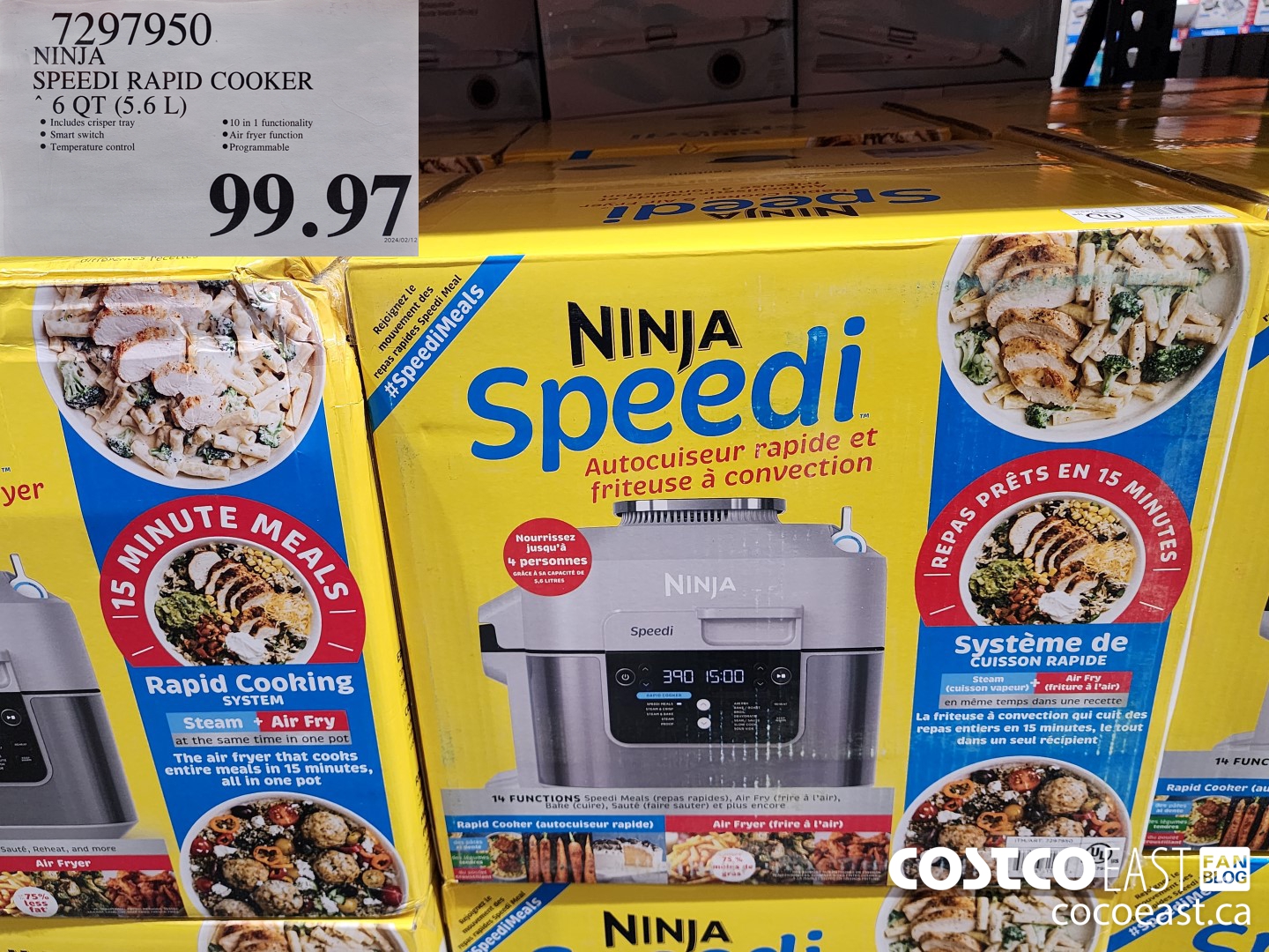 7297950 NINJA SPEEDI RAPID COOKER 6 QT (5.6 L) $99.97