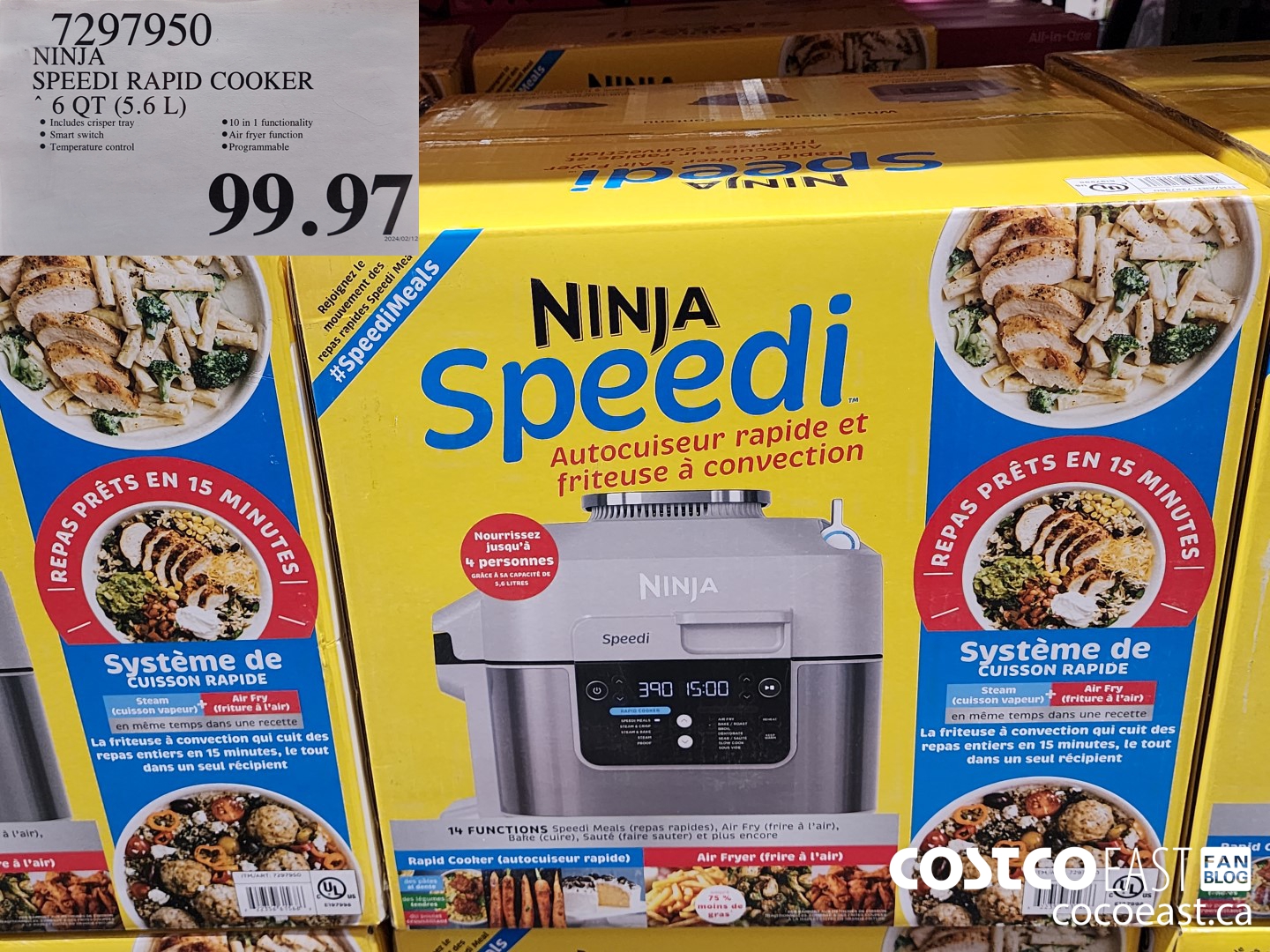 7297950 NINJA SPEEDI RAPID COOKER 6 QT (5.6 L) $99.97