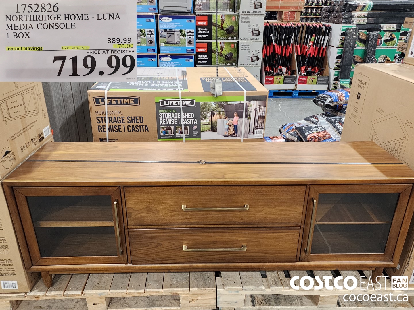 1752826 NORTHRIDGE HOME - LUNA MEDIA CONSOLE 1 BOX ($170.00 INSTANT SAVINGS EXPIRES ON 2024-02-11) $719.99