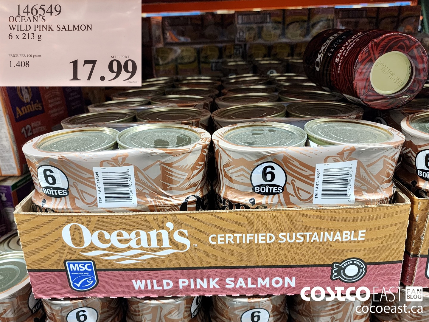 146549 OCEAN'S WILD PINK SALMON 6 X 213 $17.99
