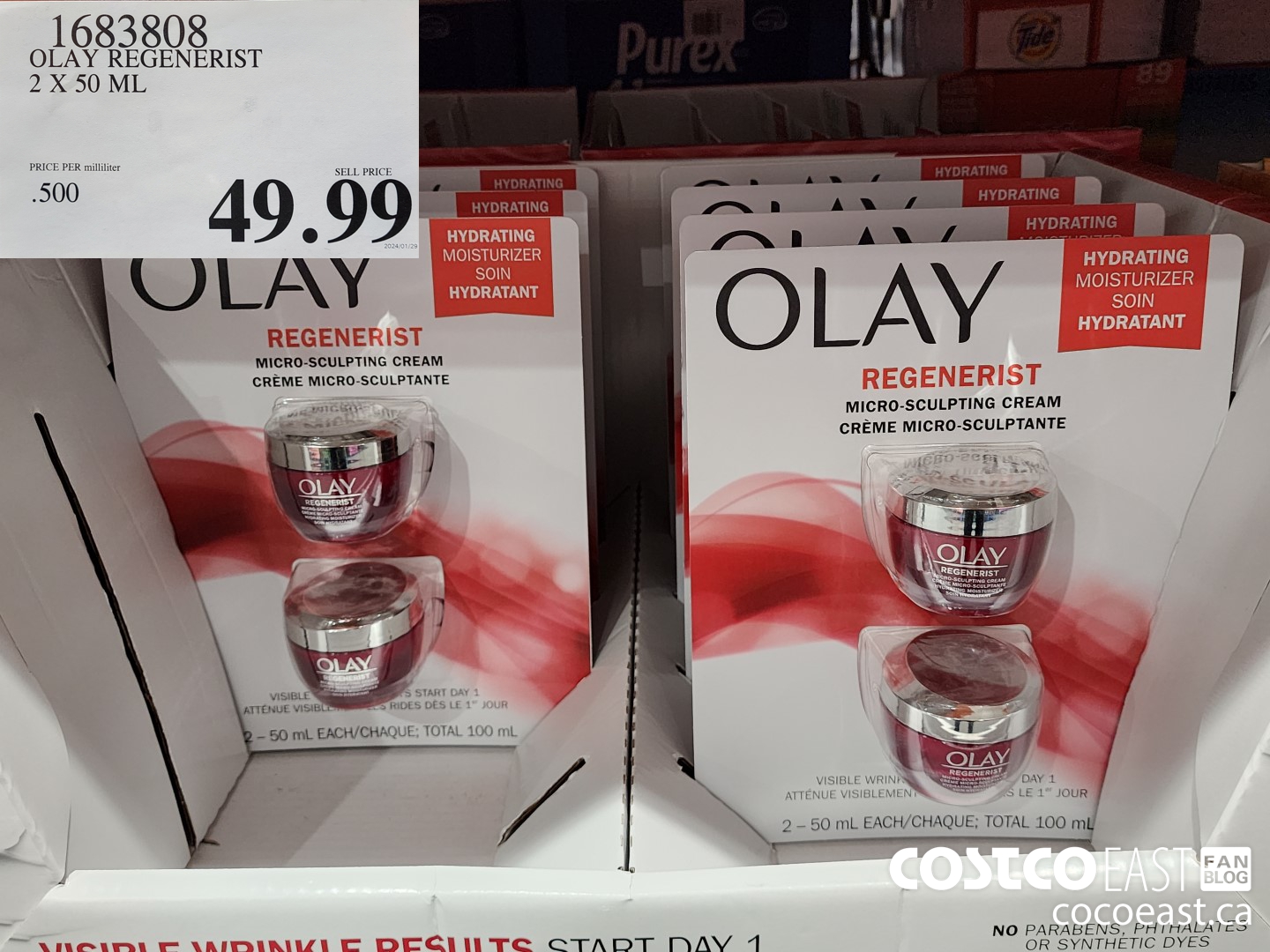 1683808 OLAY REGENERIST 2 X 50 ML $49.99