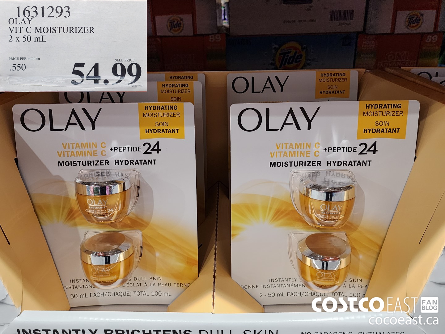 1631293 OLAY VIT C MOISTURIZER 2 x 50 mL $54.99